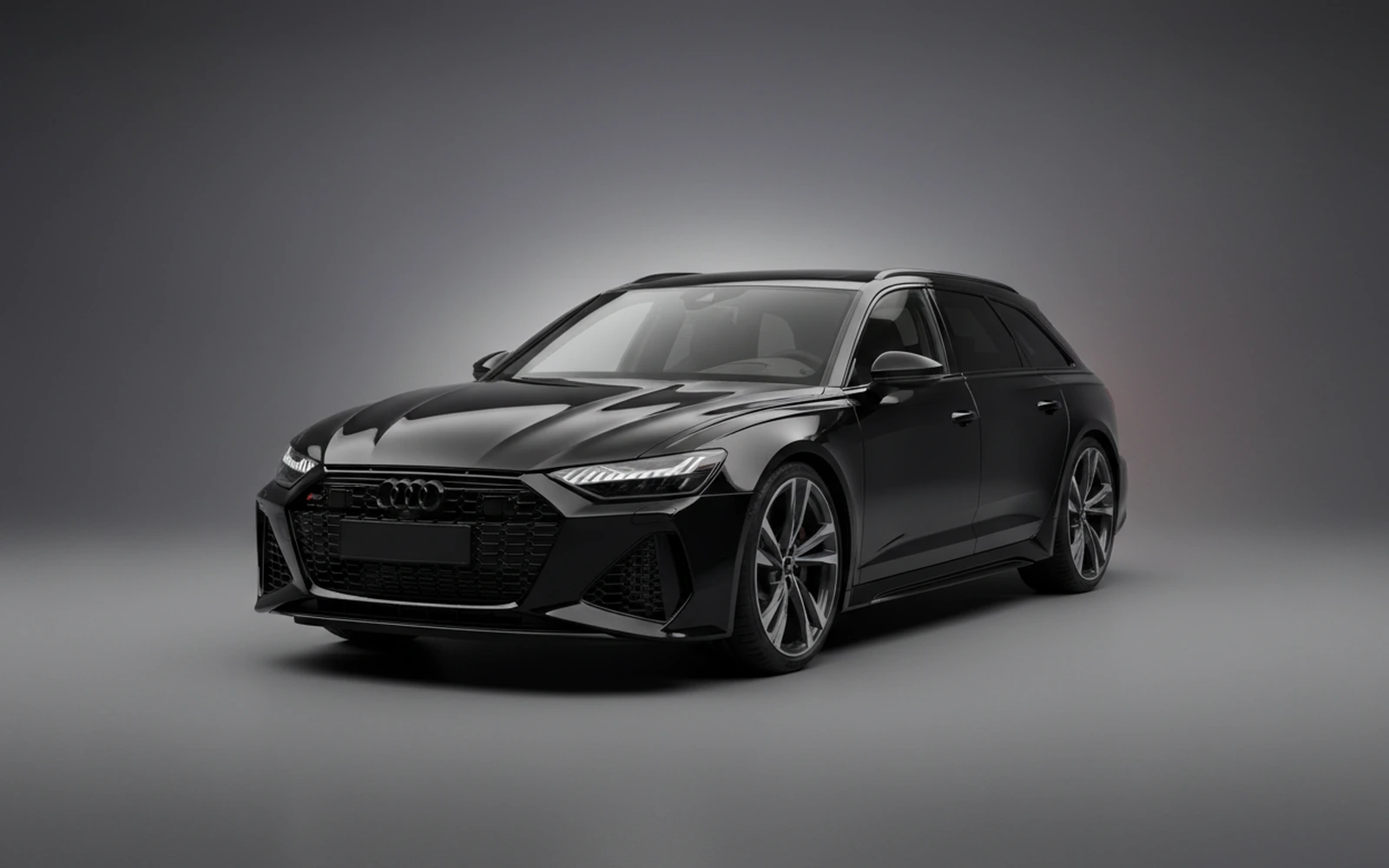 Audi RS6 Negro 2023 for rent in Miami — exterior front view