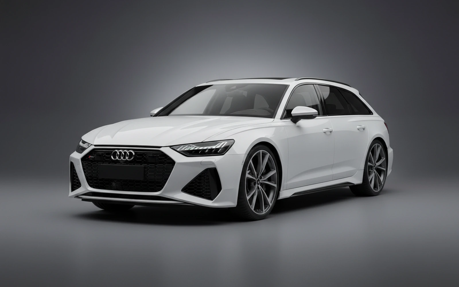 Audi RS6 Blanco 2023 for rent in Miami — exterior front view