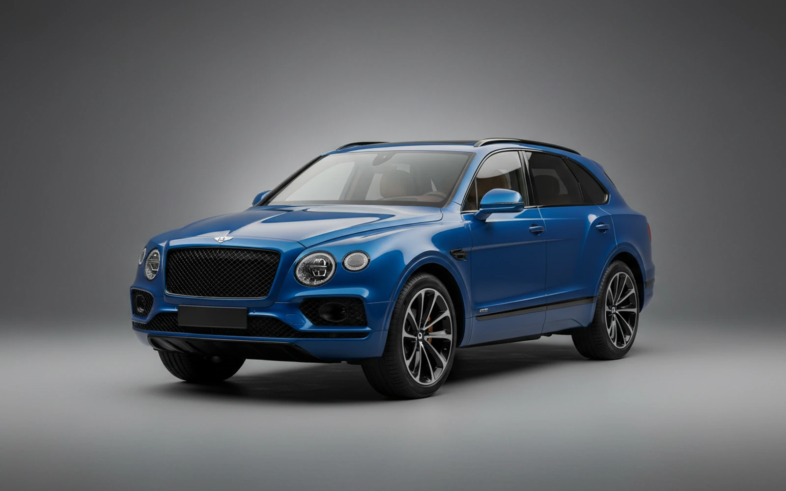 Bentley Bentayga Speed Black Blue 2022 for rent in Miami — exterior front view