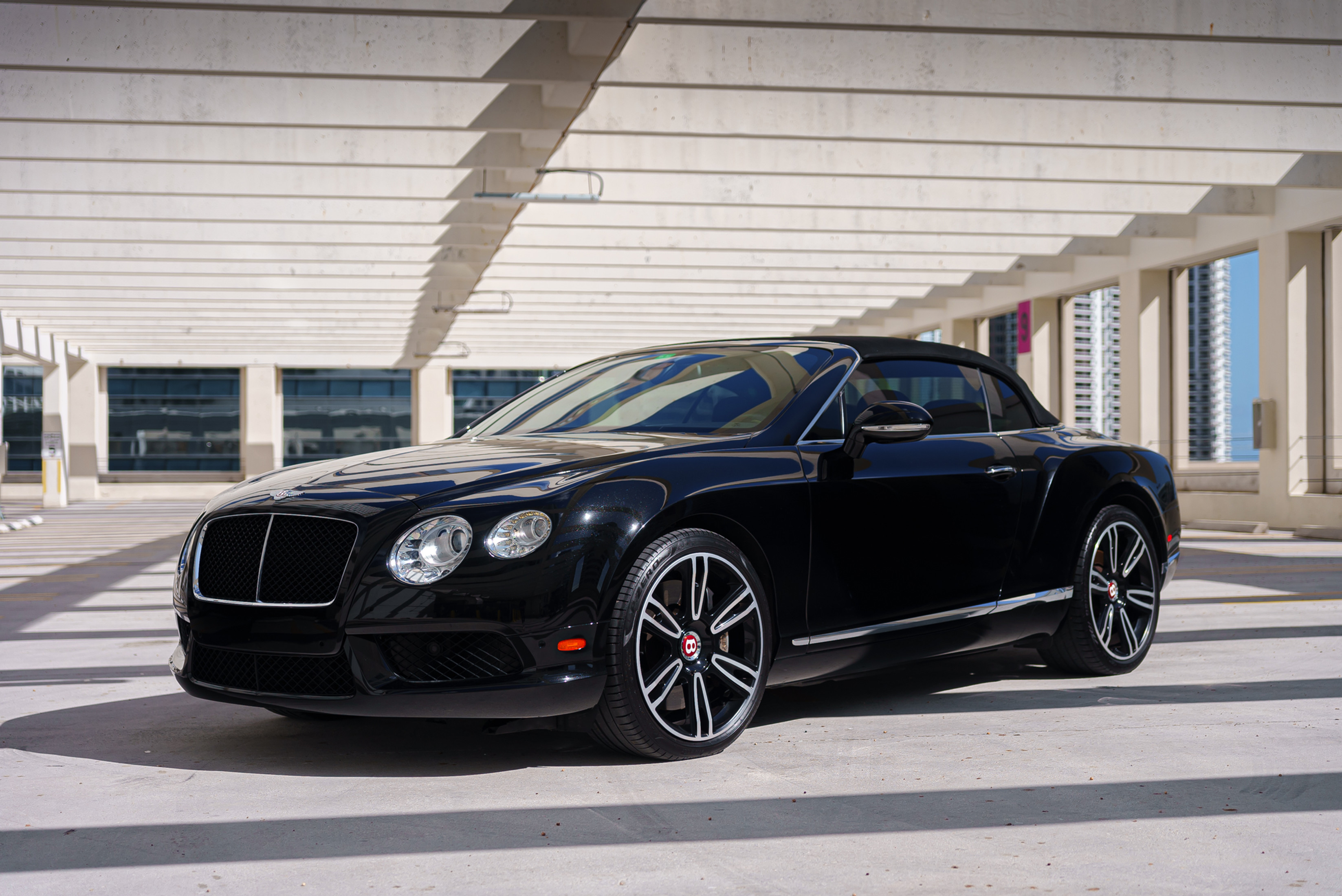 Bentley Continental Gtc Black for rent in Miami — exterior photo