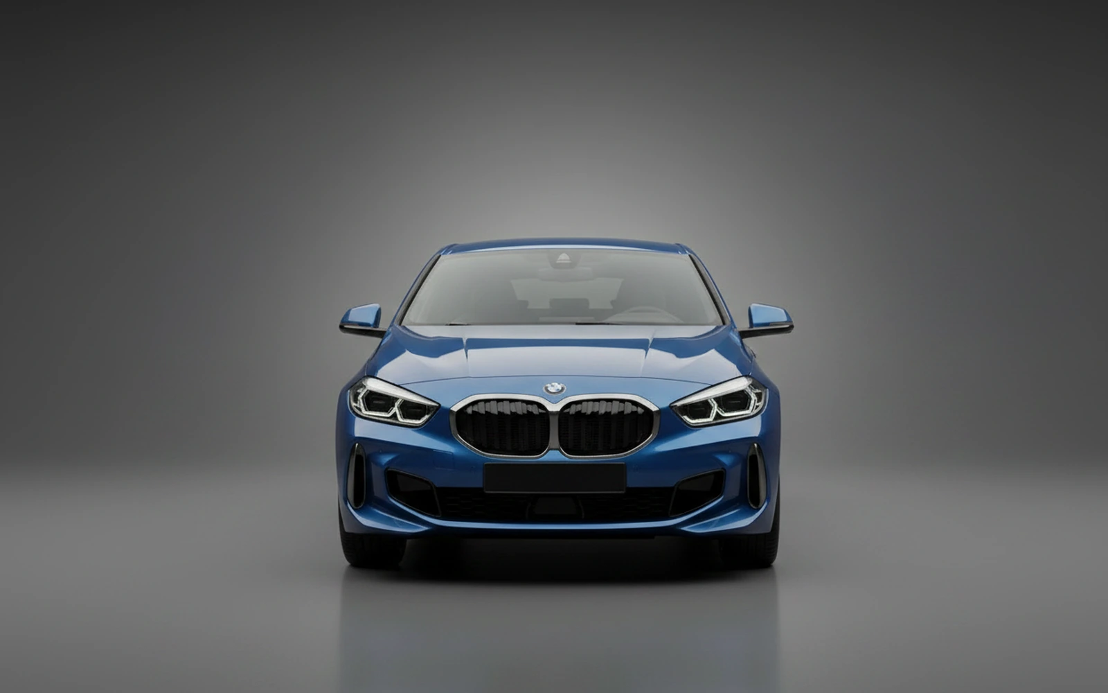 BMW 118i Blue 2025 — exterior side view