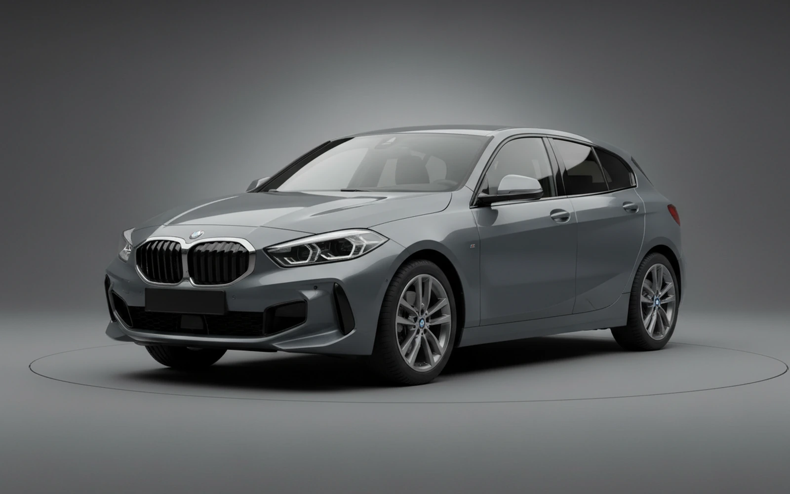 BMW 118i Gris 2025 for rent in Miami — exterior front view