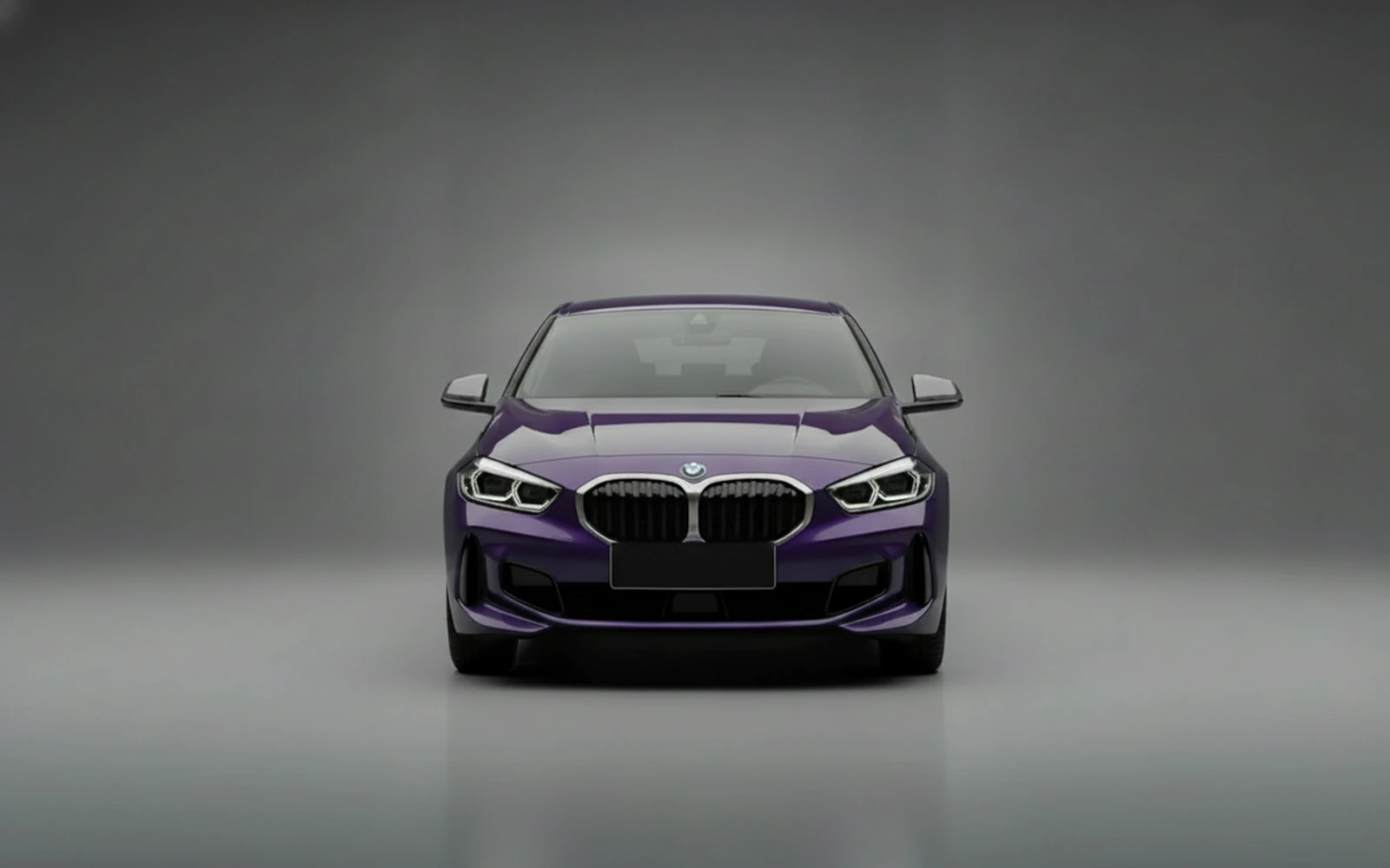 BMW 118i Purple 2025 — exterior side view