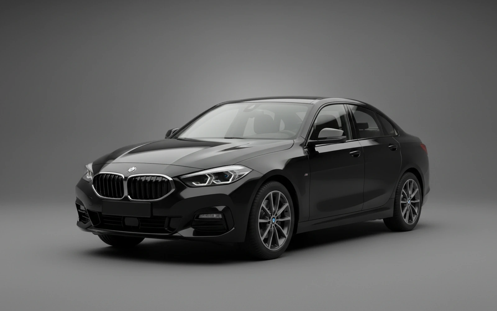 BMW 218i Negro 2025 for rent in Miami — exterior front view