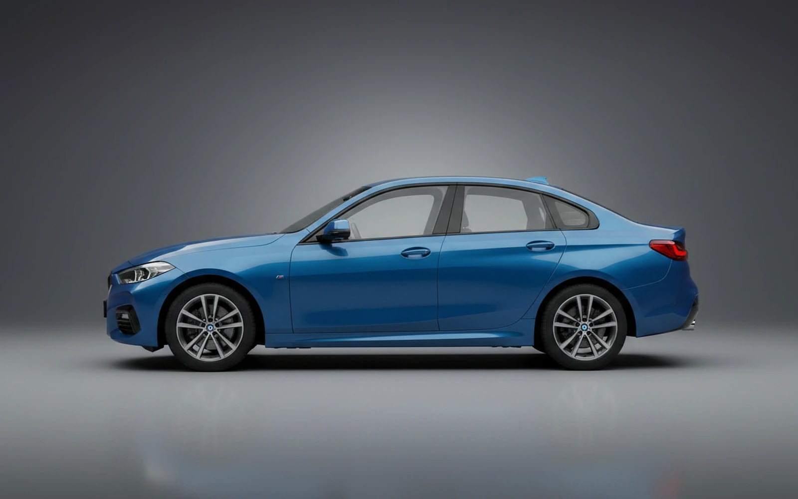 BMW 218i Blue 2025 — exterior rear view