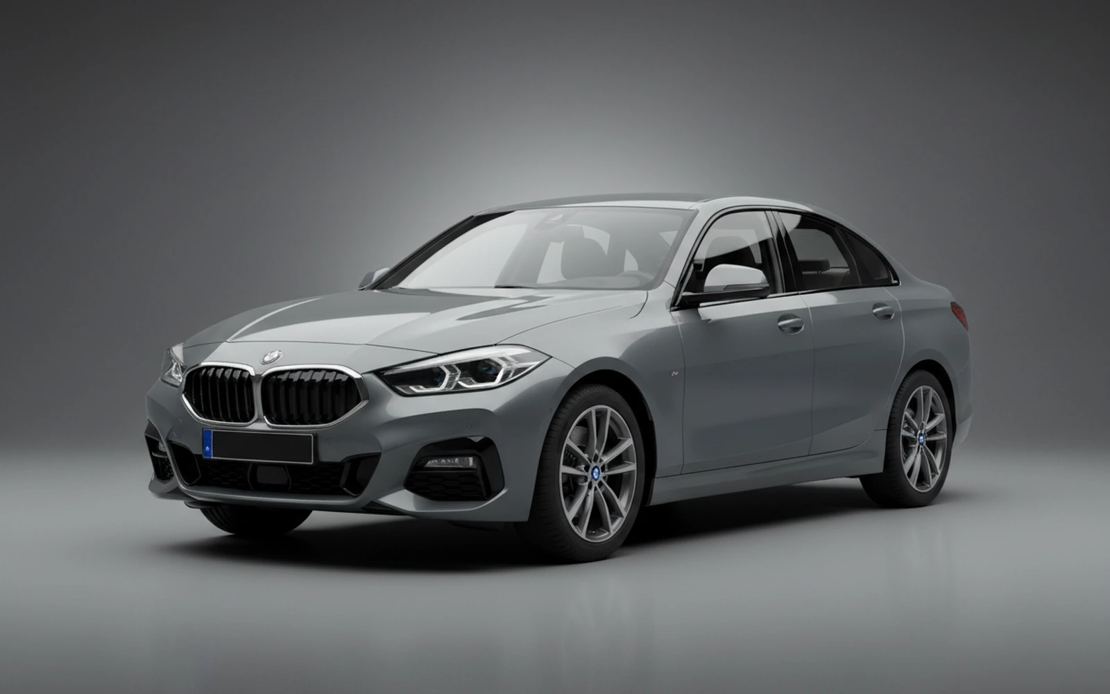 BMW 218i Grey 2025 for rent in Miami — exterior front view