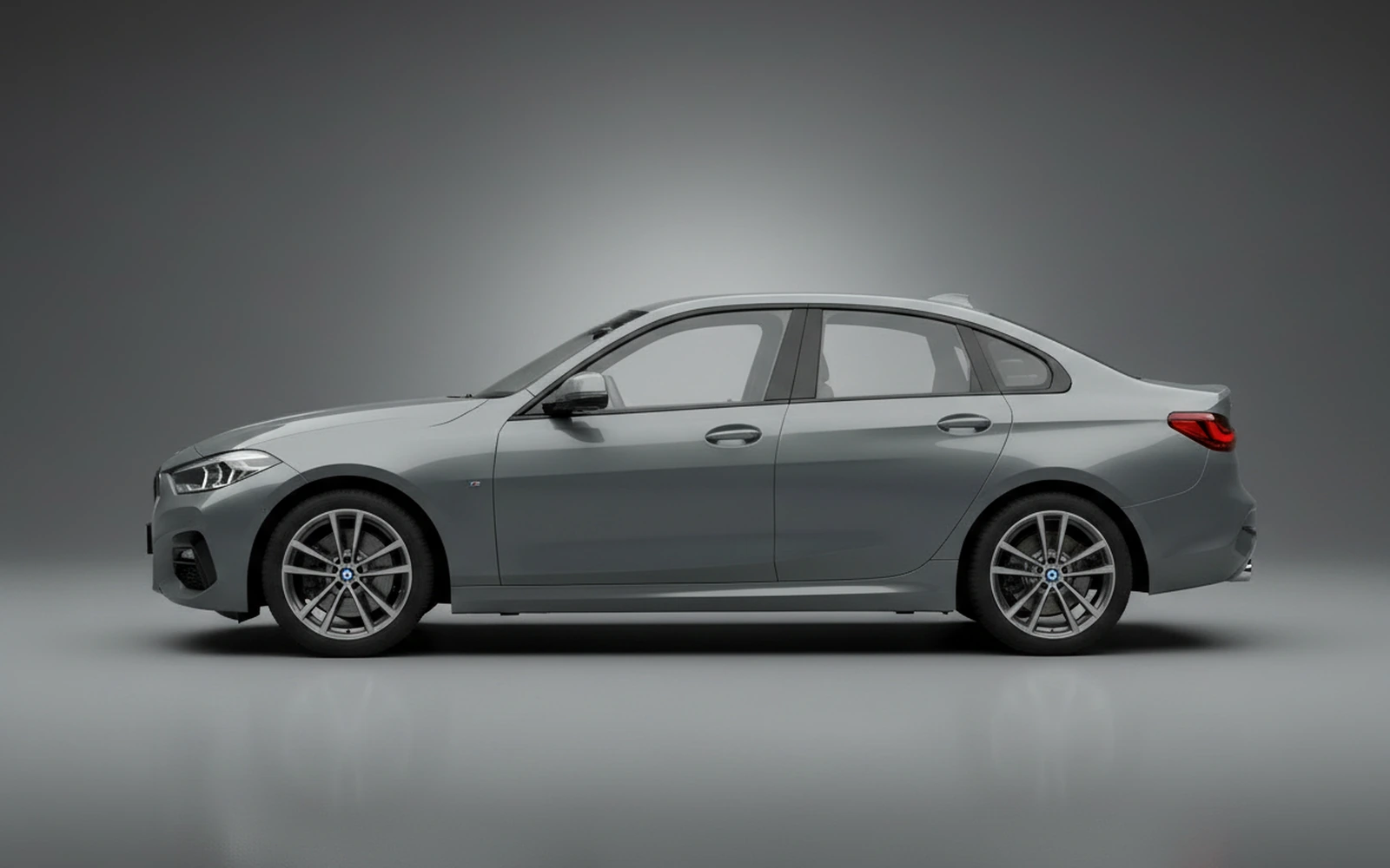 BMW 218i Grey 2025 — exterior rear view