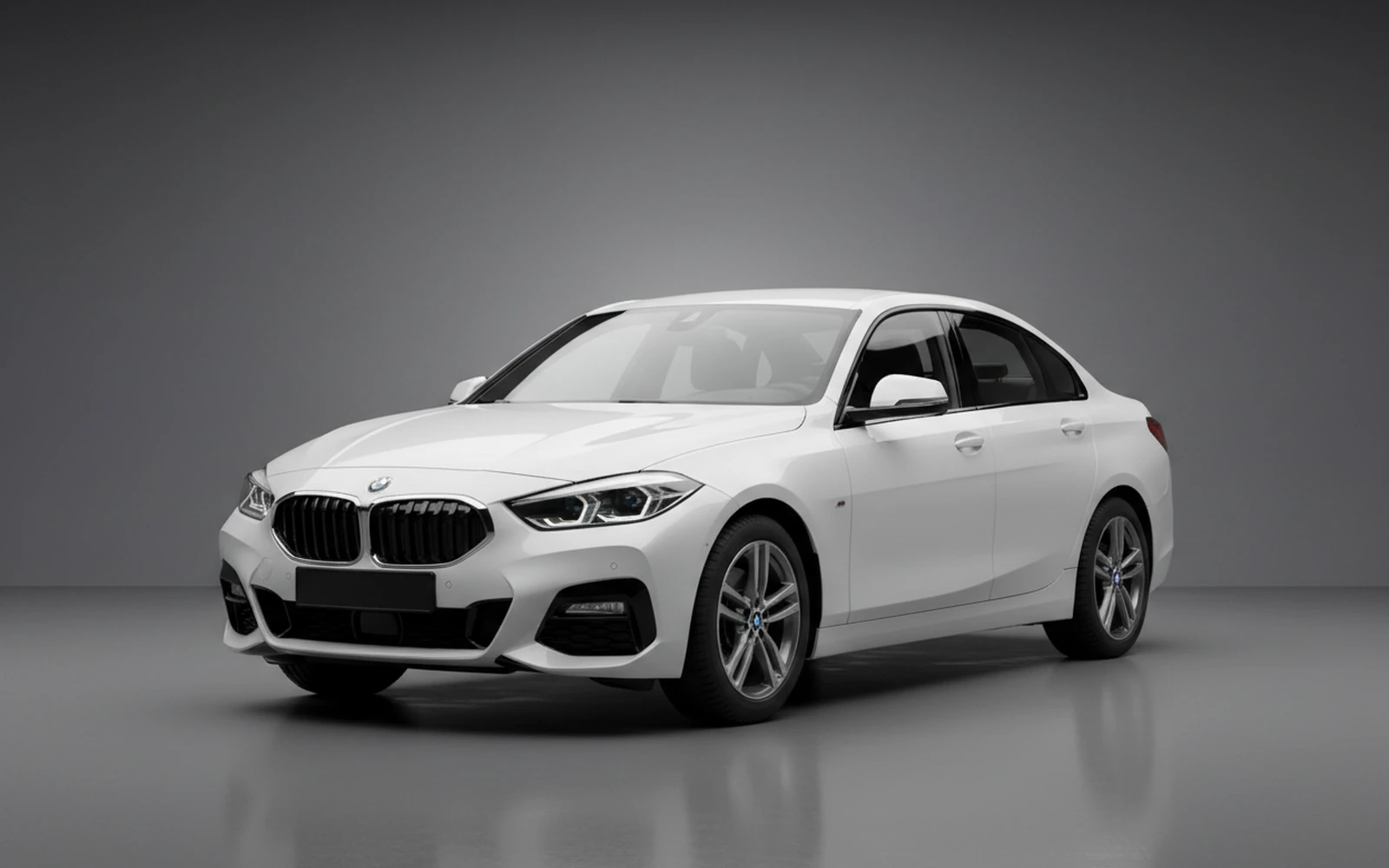 BMW 218i White 2025 for rent in Miami — exterior front view