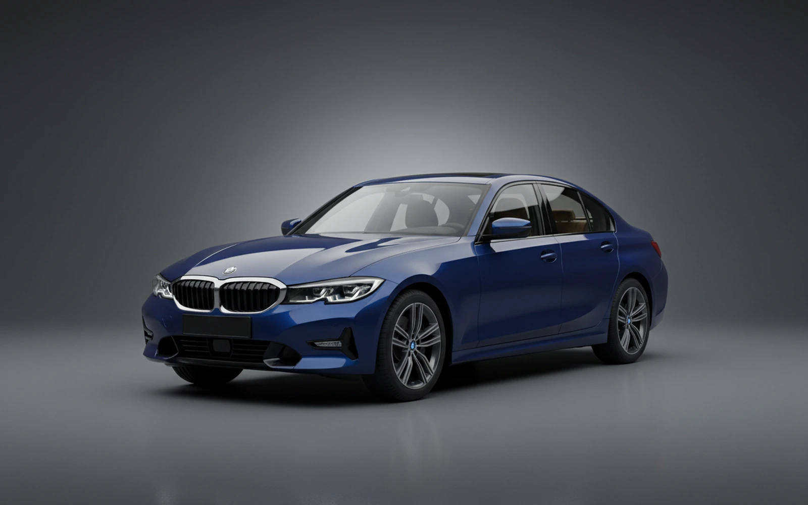 BMW 3 Series 330i Blue 2025 for rent in Miami — exterior photo
