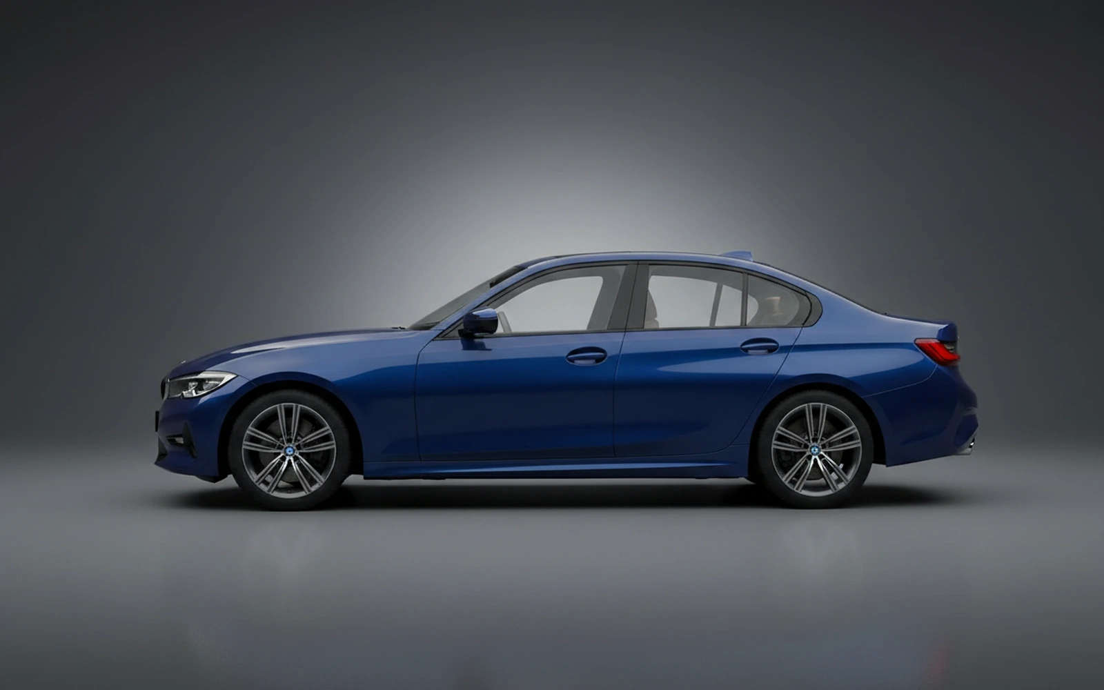 BMW 3 Series 330i Azul 2025 — exterior rear view