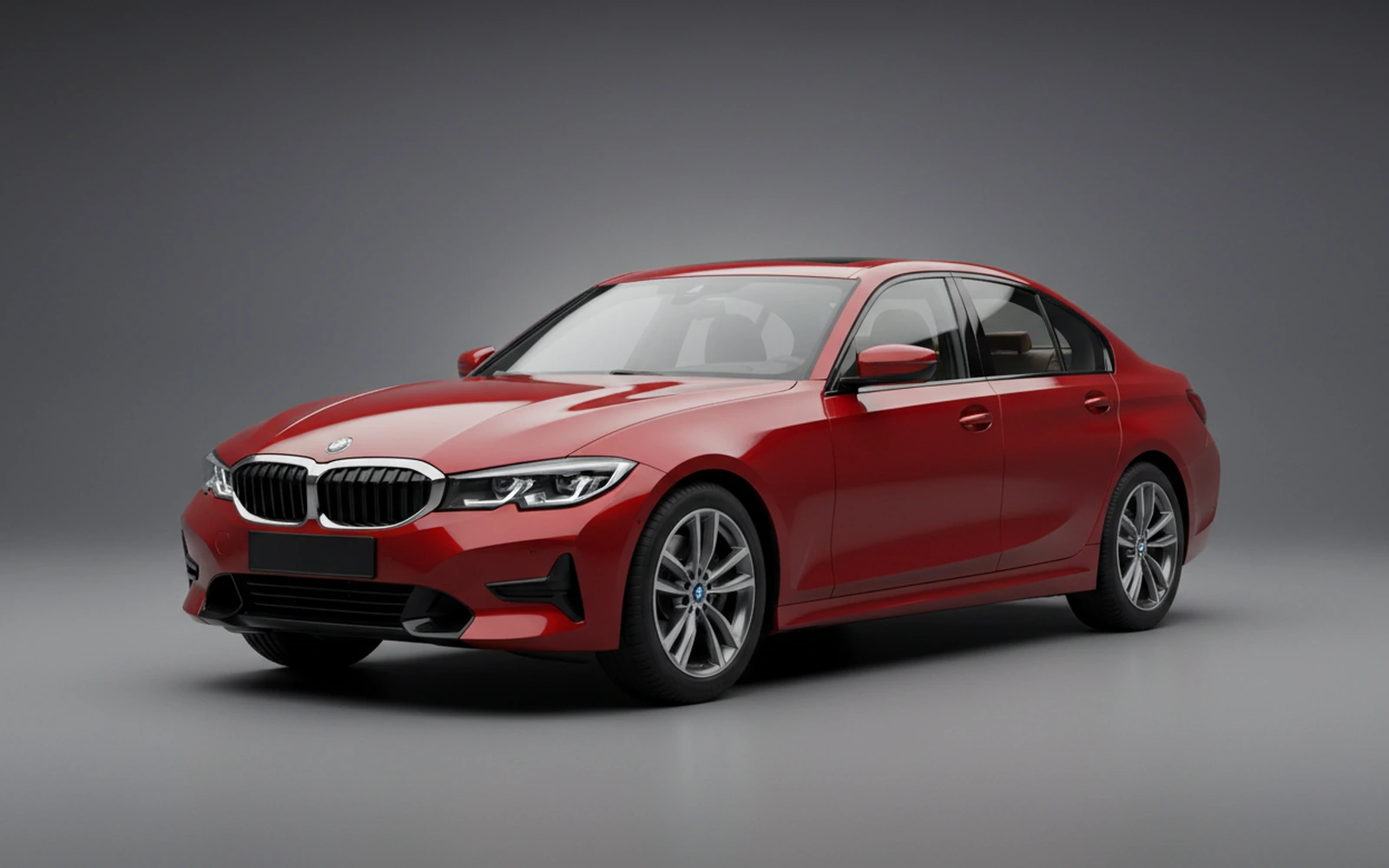 BMW 3 Series 330i Red 2024 for rent in Miami — exterior photo