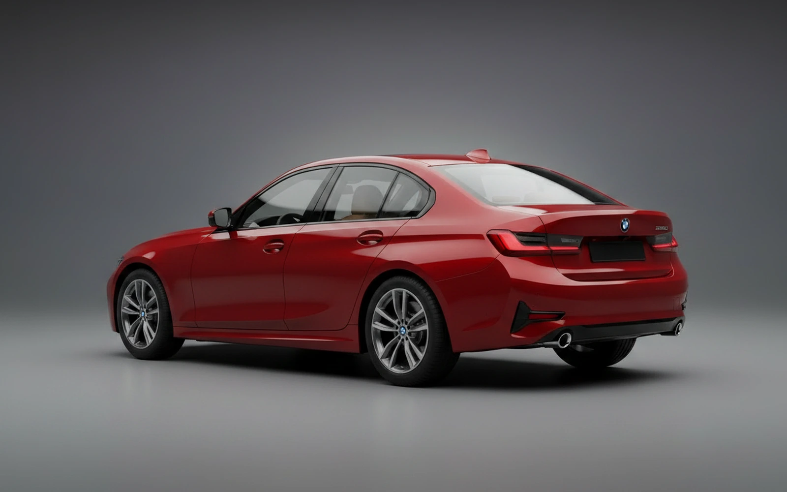 BMW 3 Series 330i Red 2024 — interior dashboard