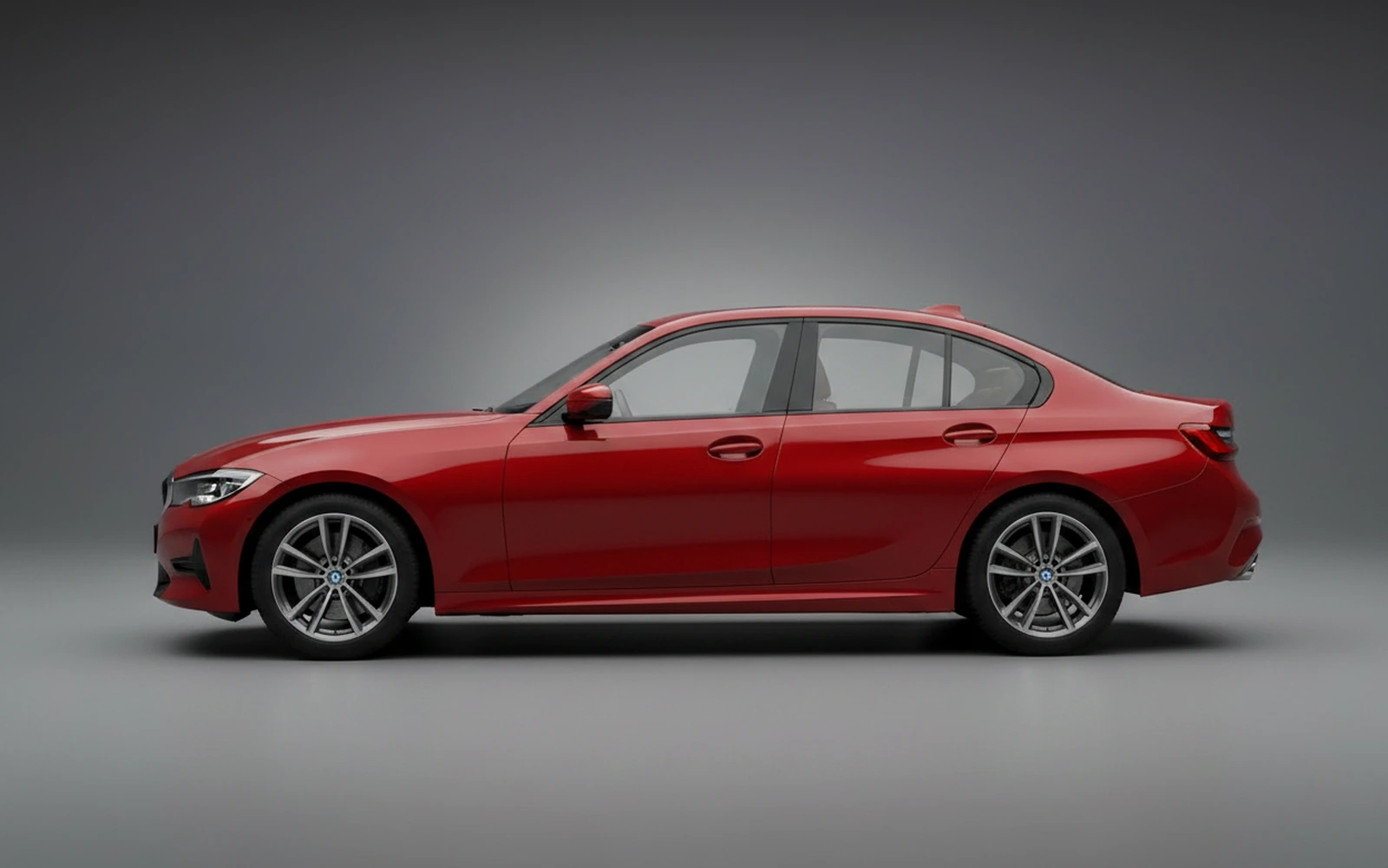BMW 3 Series 330i Red 2024 — exterior rear view