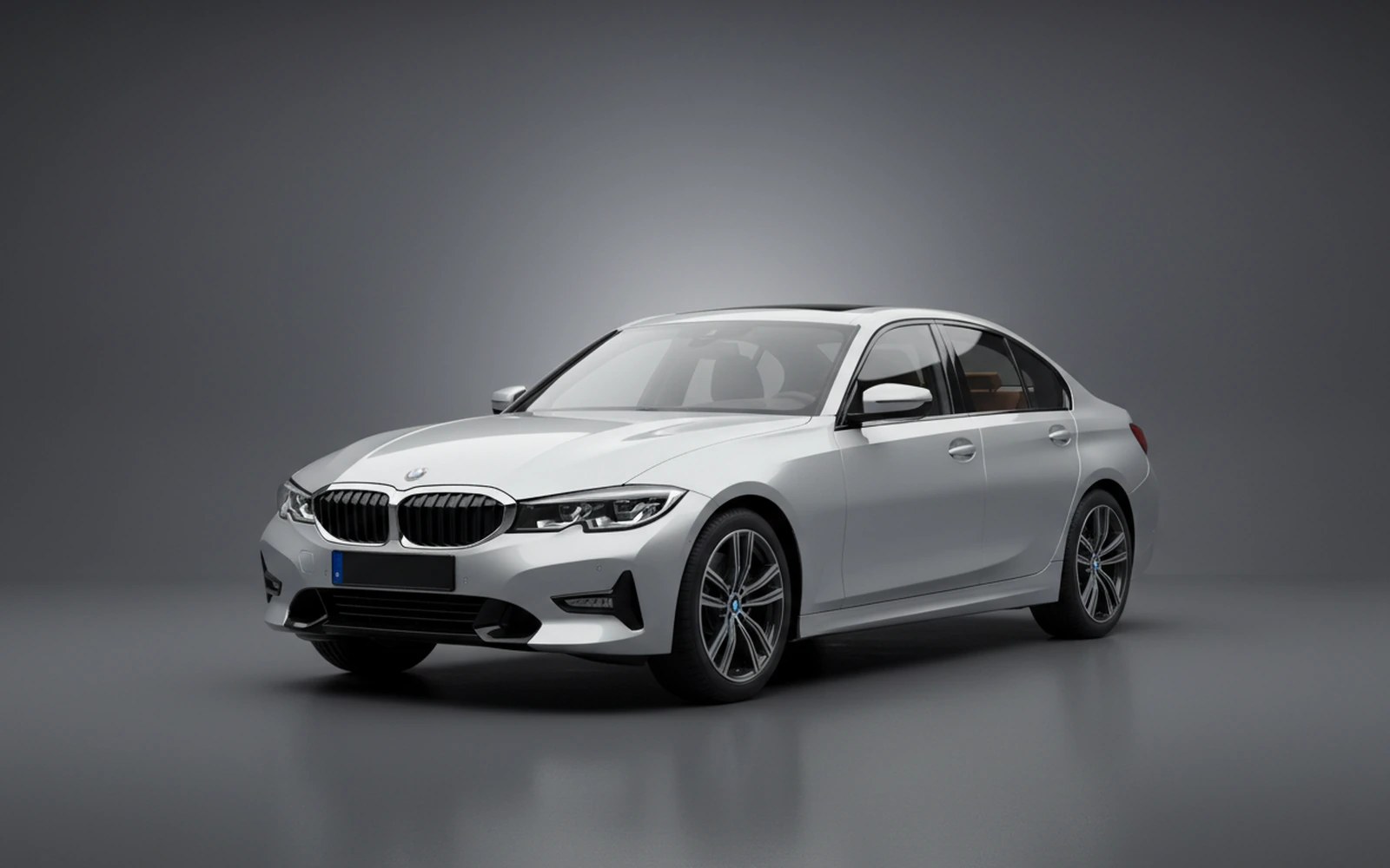 BMW 3 Series 330i Silver 2024 for rent in Miami — exterior photo