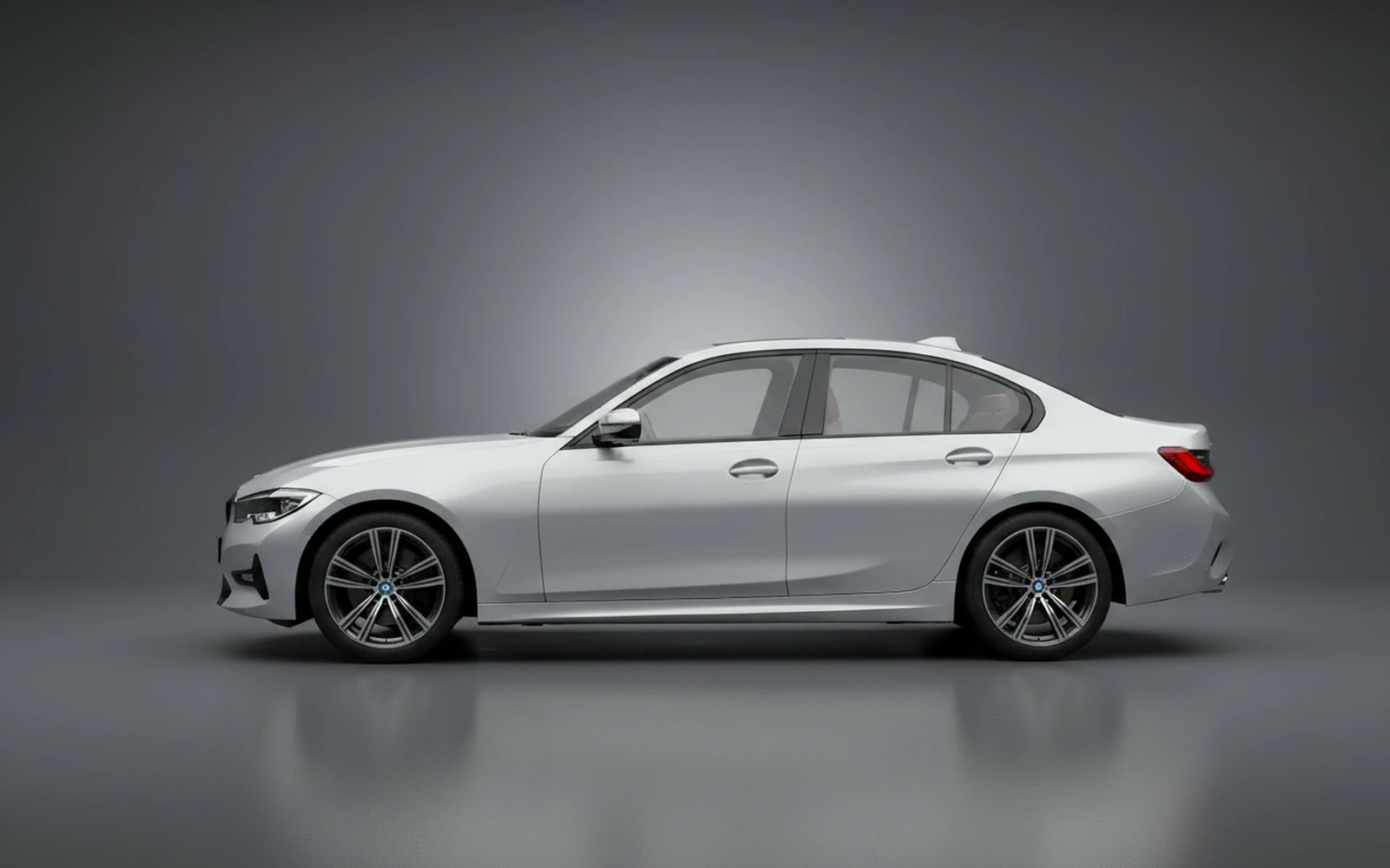 BMW 3 Series 330i Silver 2024 — exterior rear view