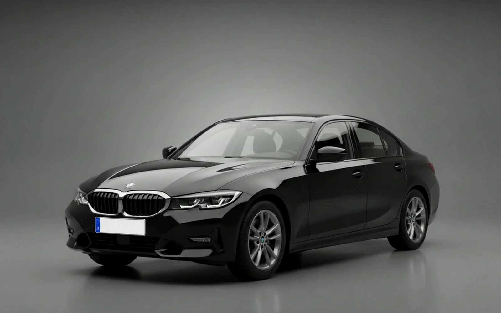 BMW 318i Black 2025 for rent in Miami — exterior photo
