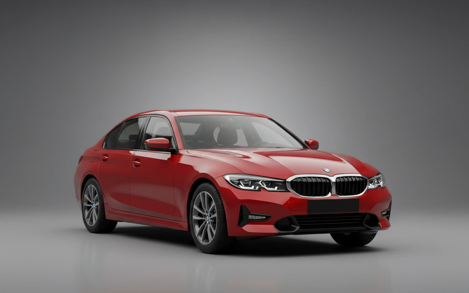 BMW 318i Rojo 2025 for rent in Miami — exterior front view