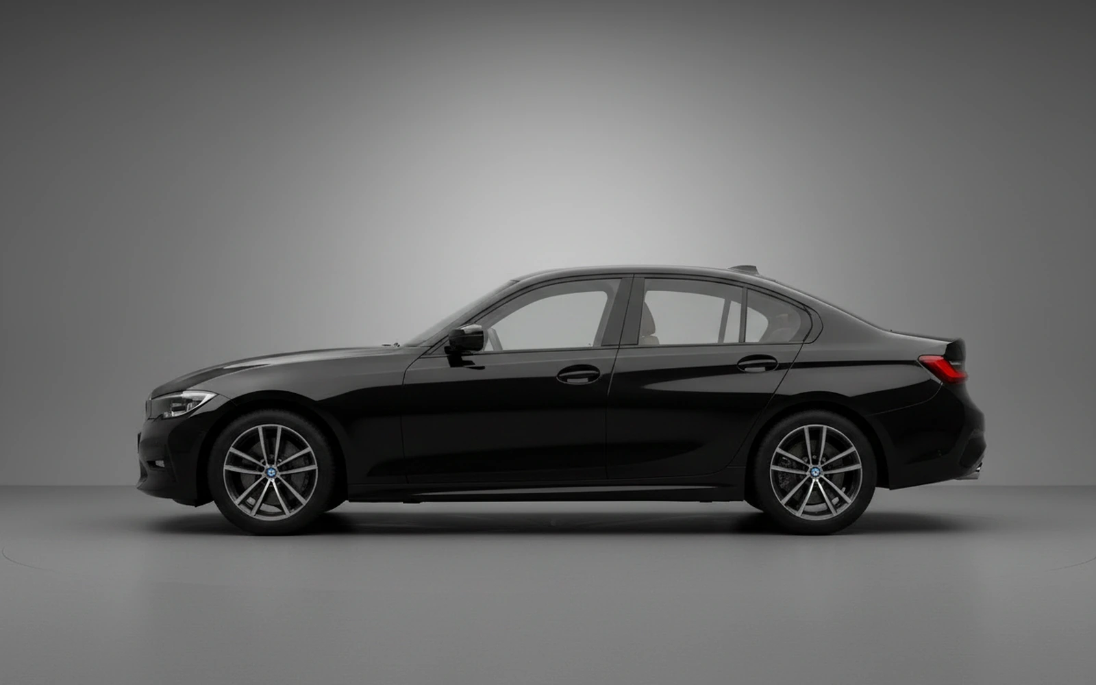 BMW 320 Black 2024 — exterior rear view
