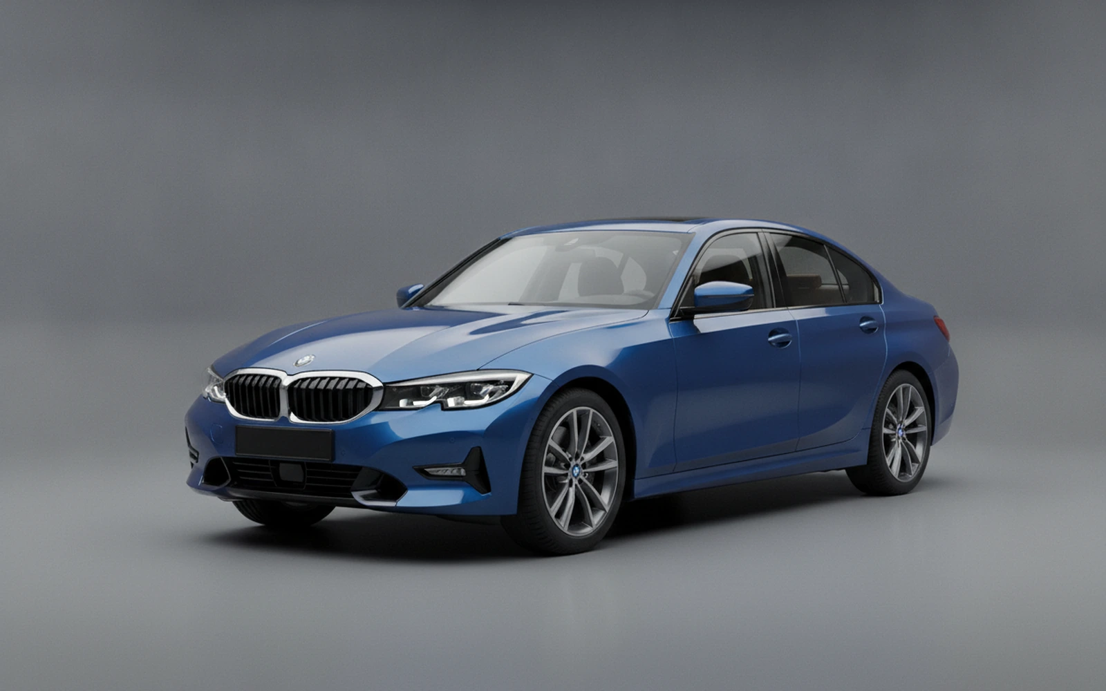 BMW 320 Azul 2024 for rent in Miami — exterior front view