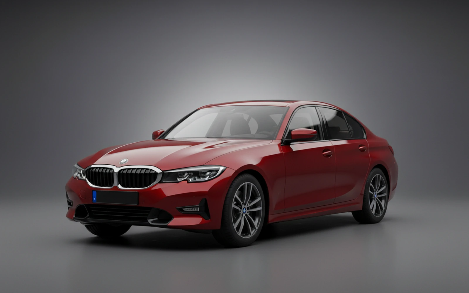 BMW 320 Red 2024 for rent in Miami — exterior photo