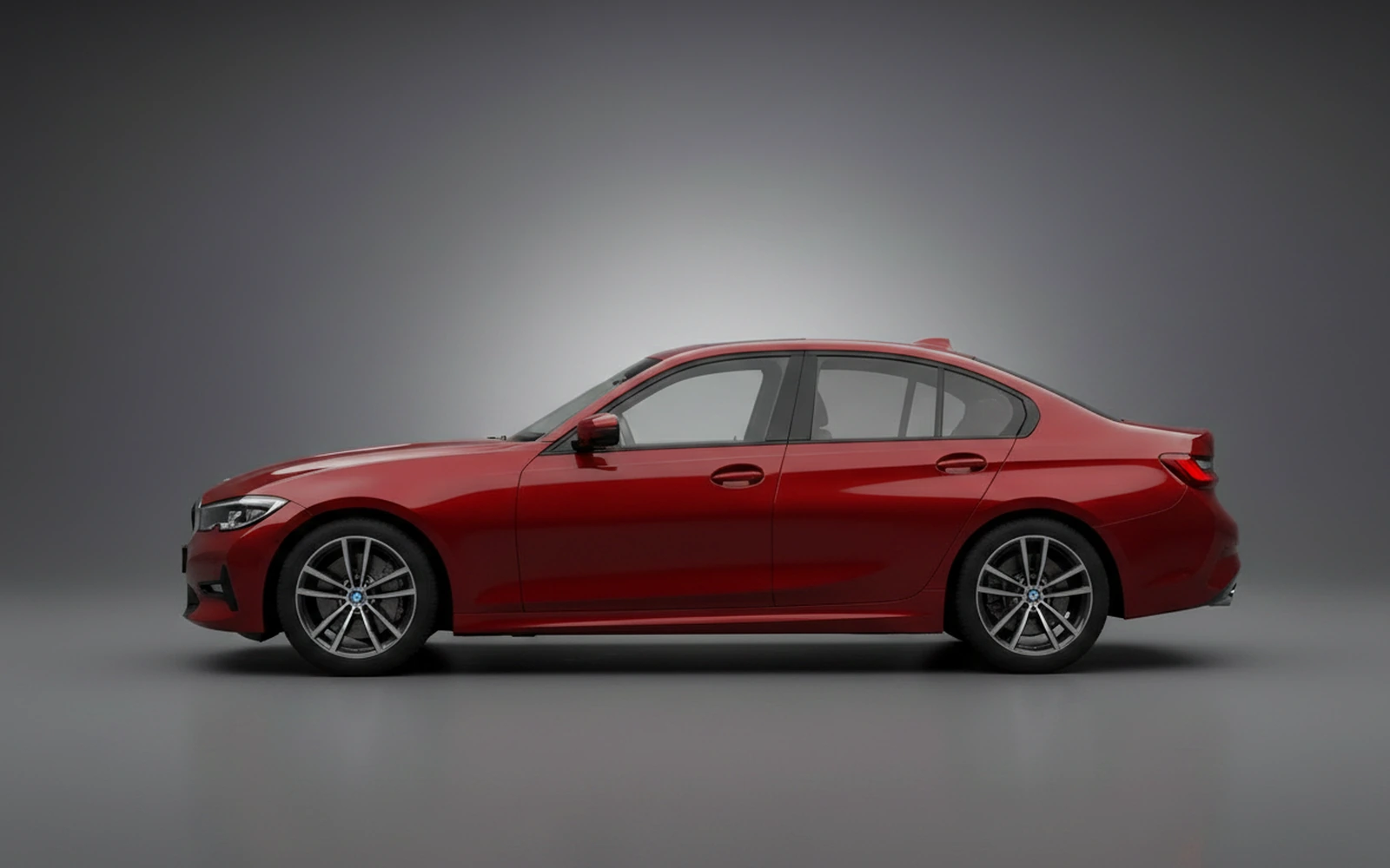 BMW 320 Red 2024 — exterior rear view