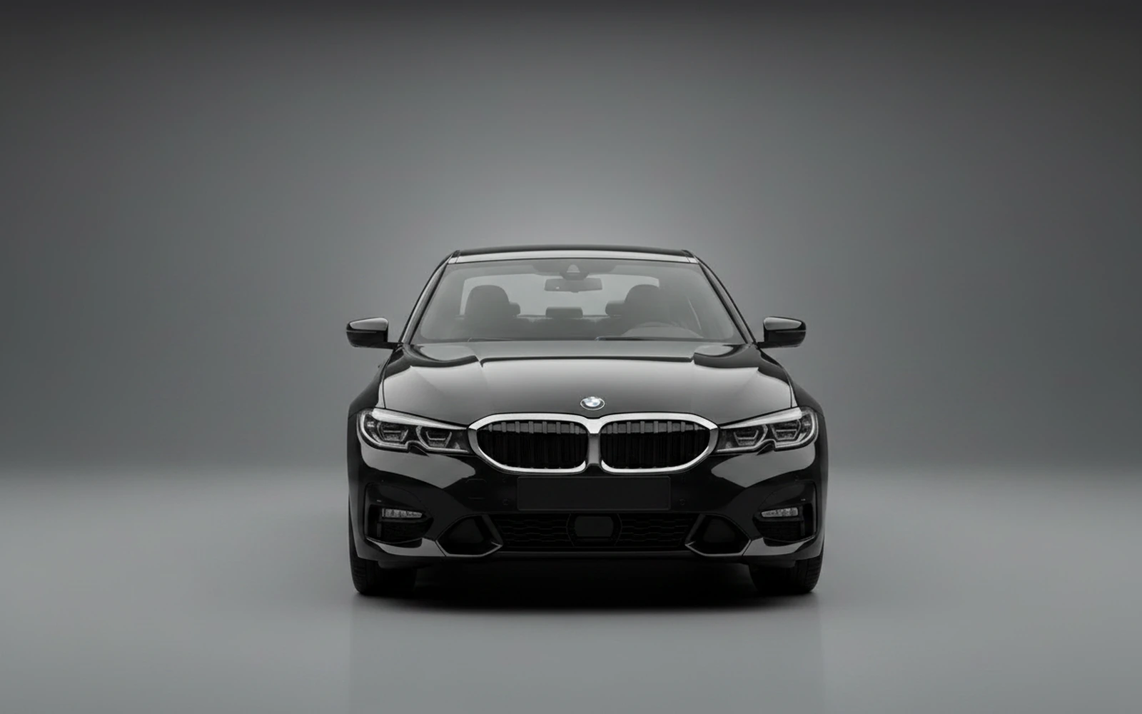 BMW 330 Black 2024 — exterior side view