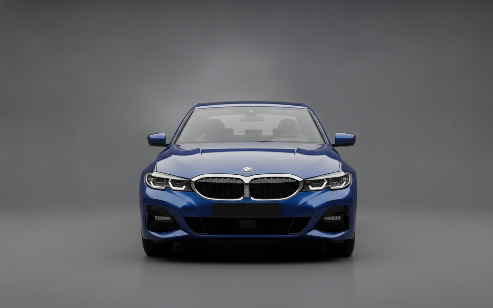 BMW 330 Blue 2024 — exterior side view