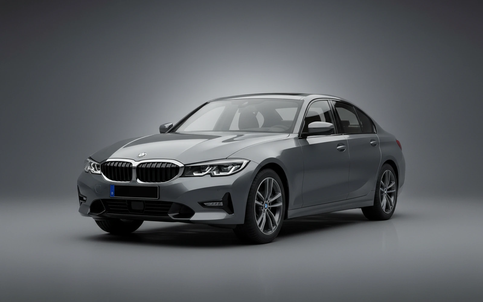 BMW 330 Grey 2024 for rent in Miami — exterior photo