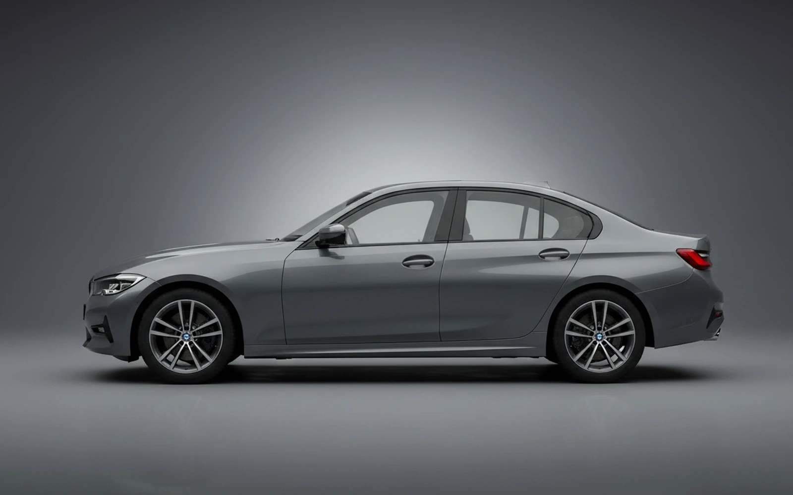 BMW 330 Grey 2024 — exterior rear view