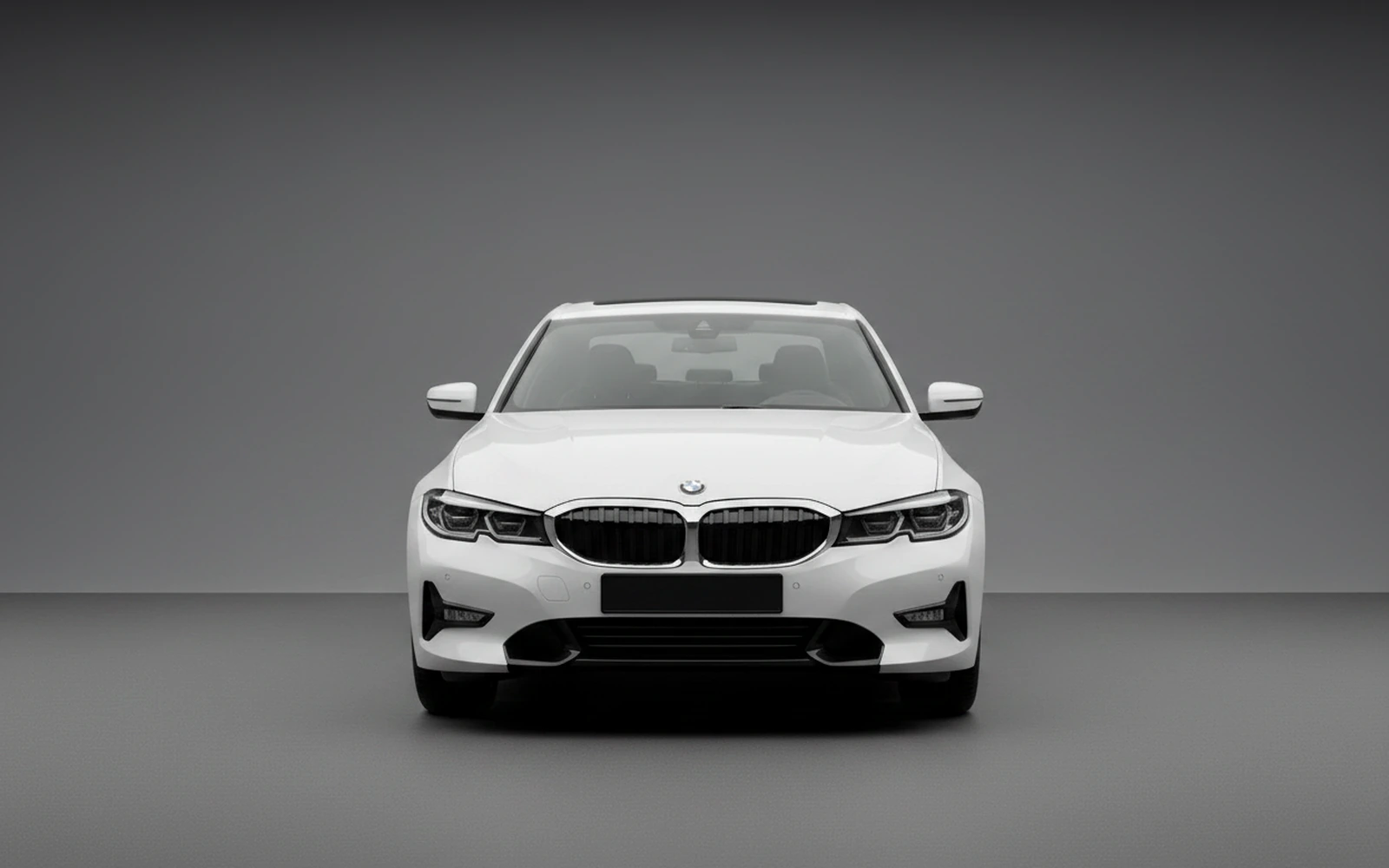 BMW 330 White 2024 — exterior side view