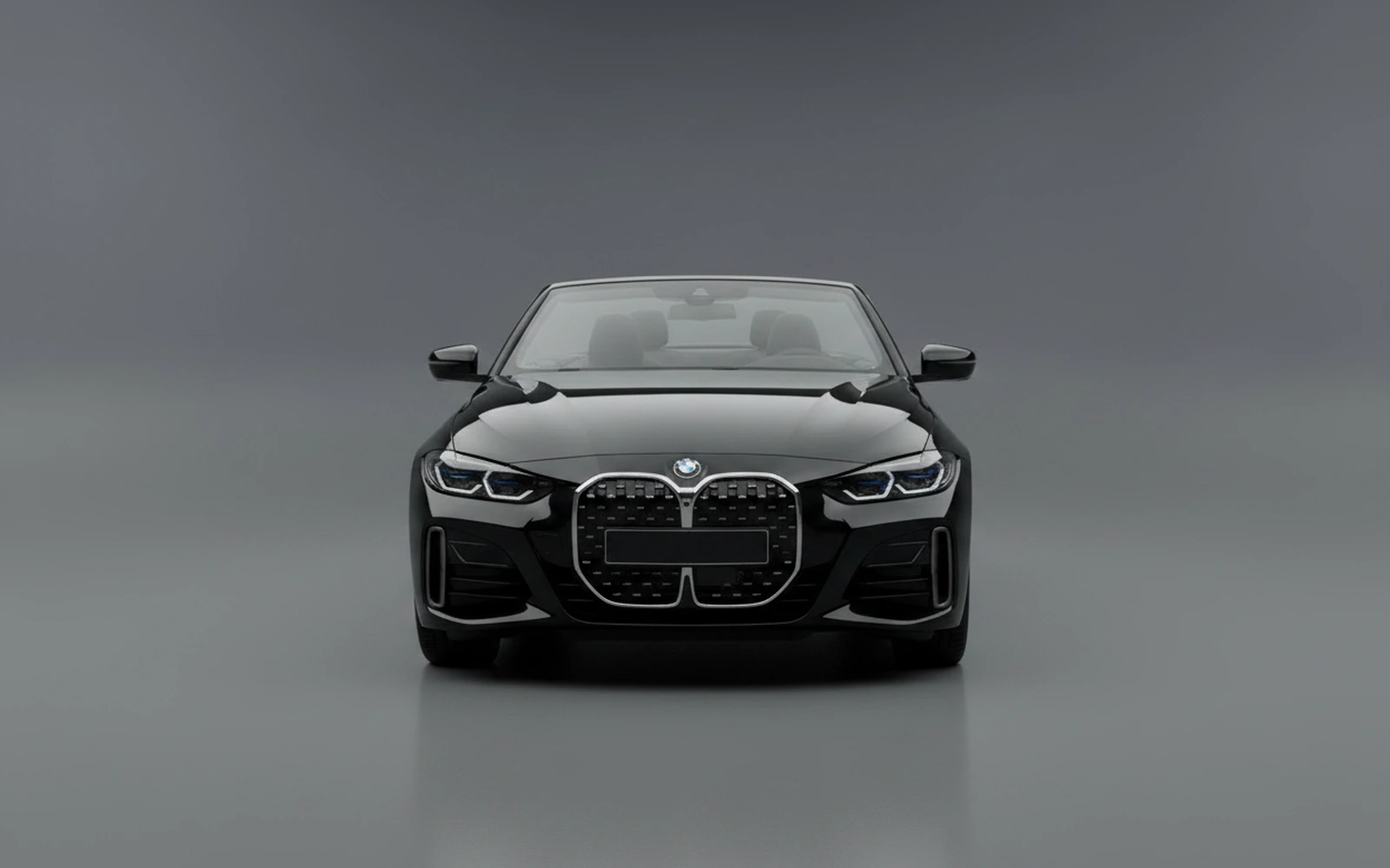 BMW 4 Series 430i Convertible Black 2025 — exterior side view
