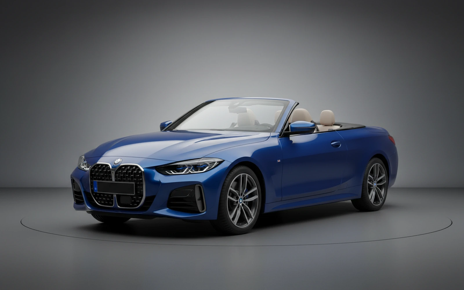 BMW 4 Series 430i Convertible Blue 2024 for rent in Miami — exterior photo