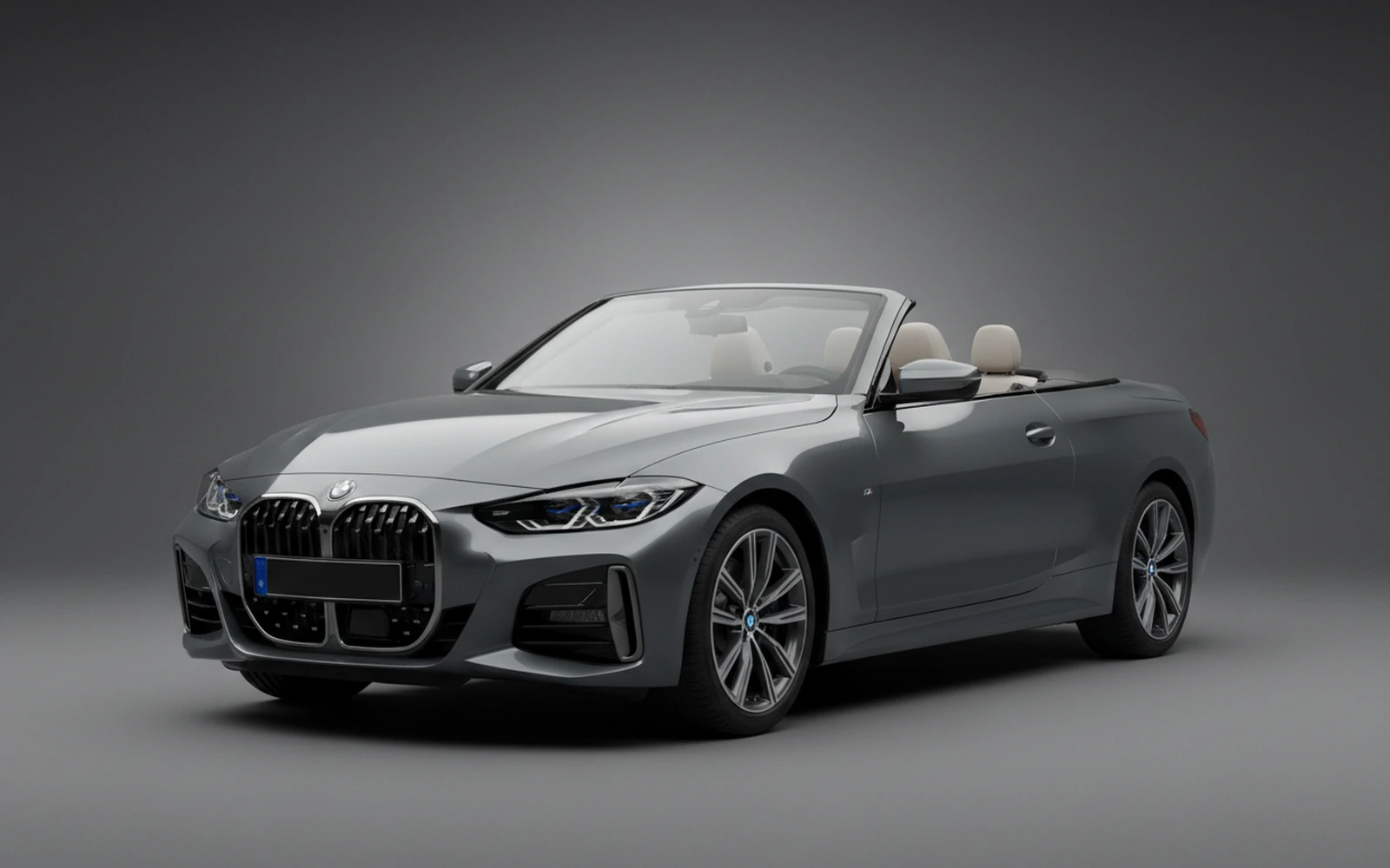 BMW 4 Series 430i Convertible Grey 2024 for rent in Miami — exterior photo