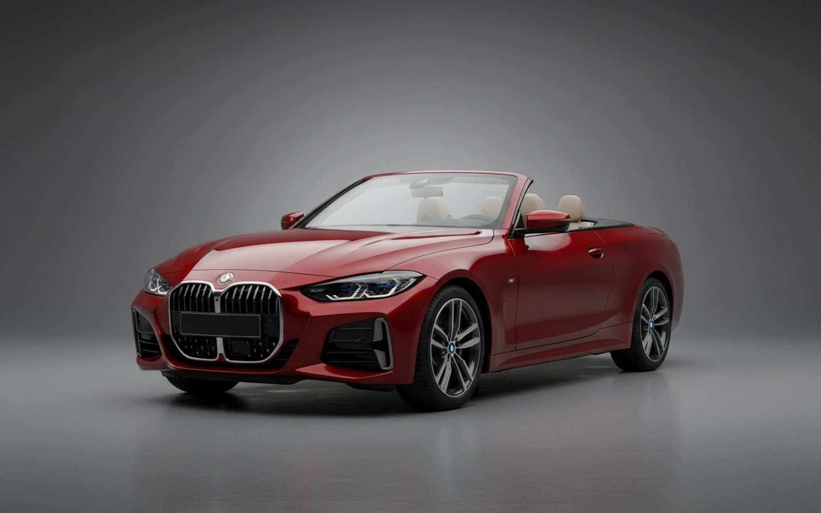 BMW 4 Series 430i Convertible Red 2025 for rent in Miami — exterior photo