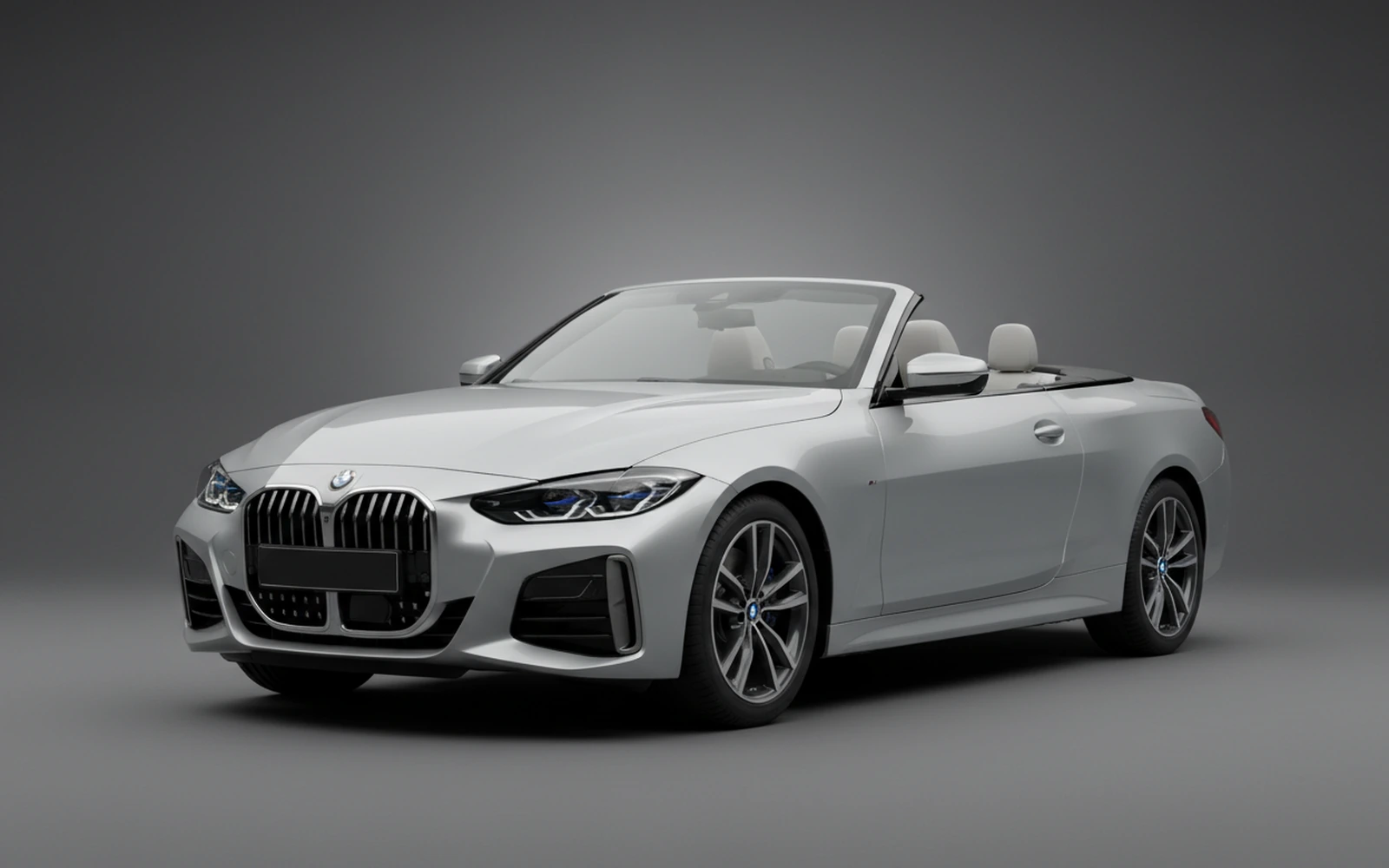 BMW 4 Series 430i Convertible Silver 2025 for rent in Miami — exterior photo