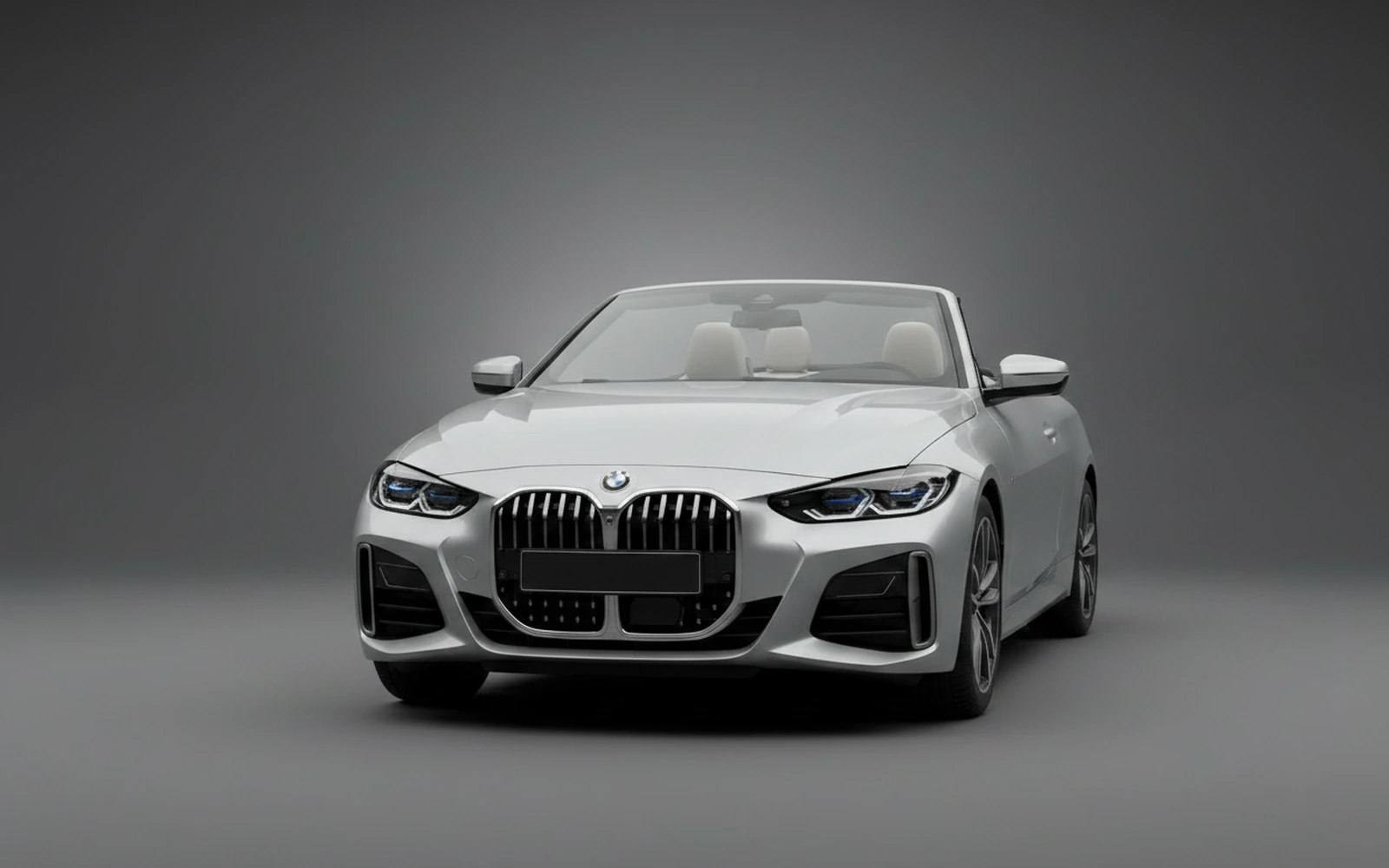 BMW 4 Series 430i Convertible Silver 2025 — exterior side view
