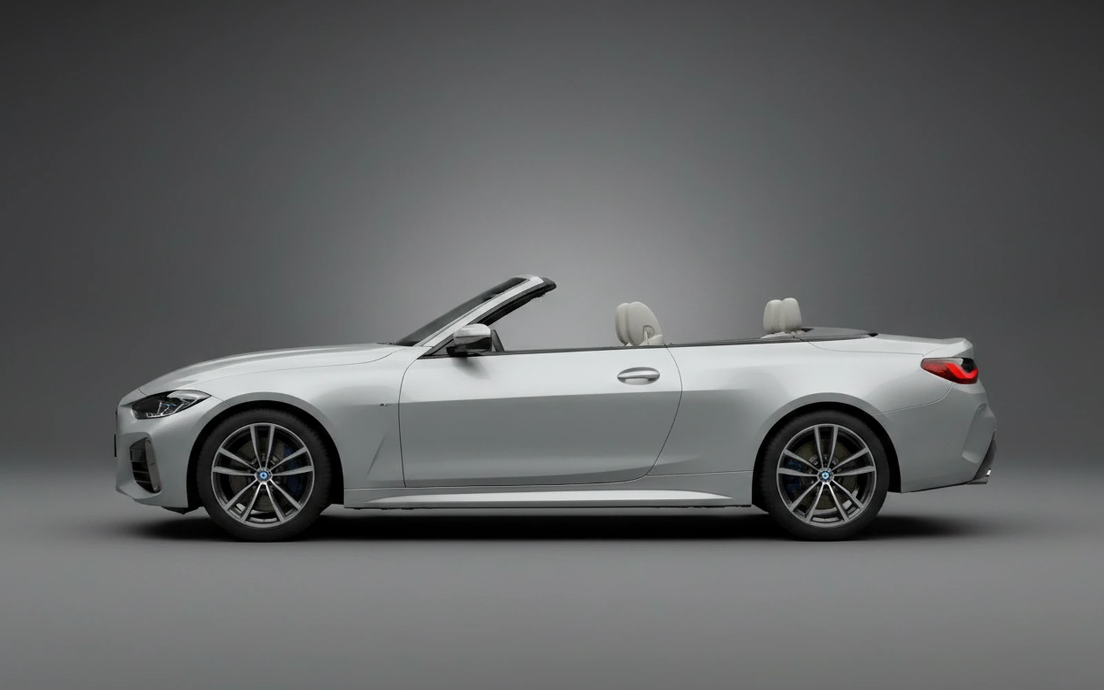 BMW 4 Series 430i Convertible Silver 2025 — exterior rear view