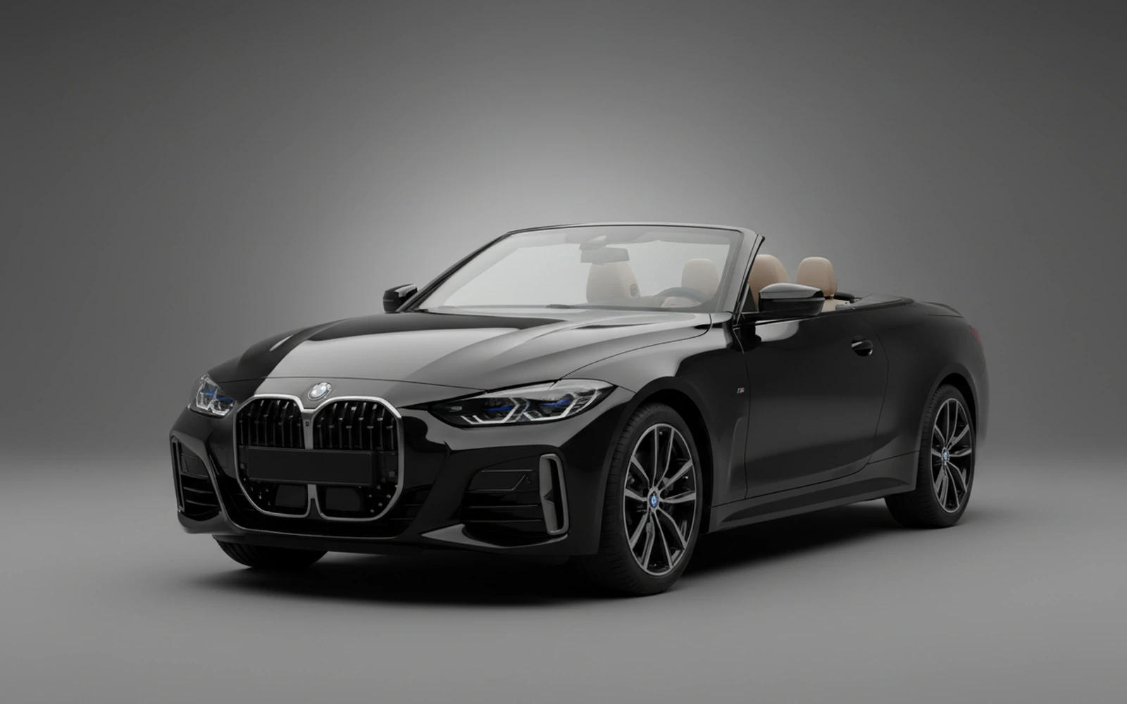 BMW 420 Convertible Black 2021 for rent in Miami — exterior photo
