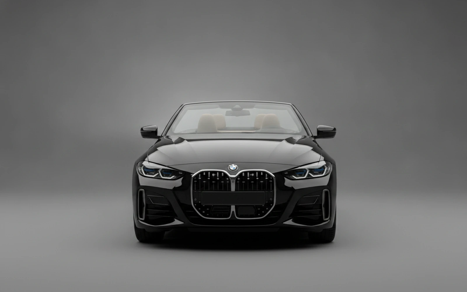 BMW 420 Convertible Black 2021 — exterior side view