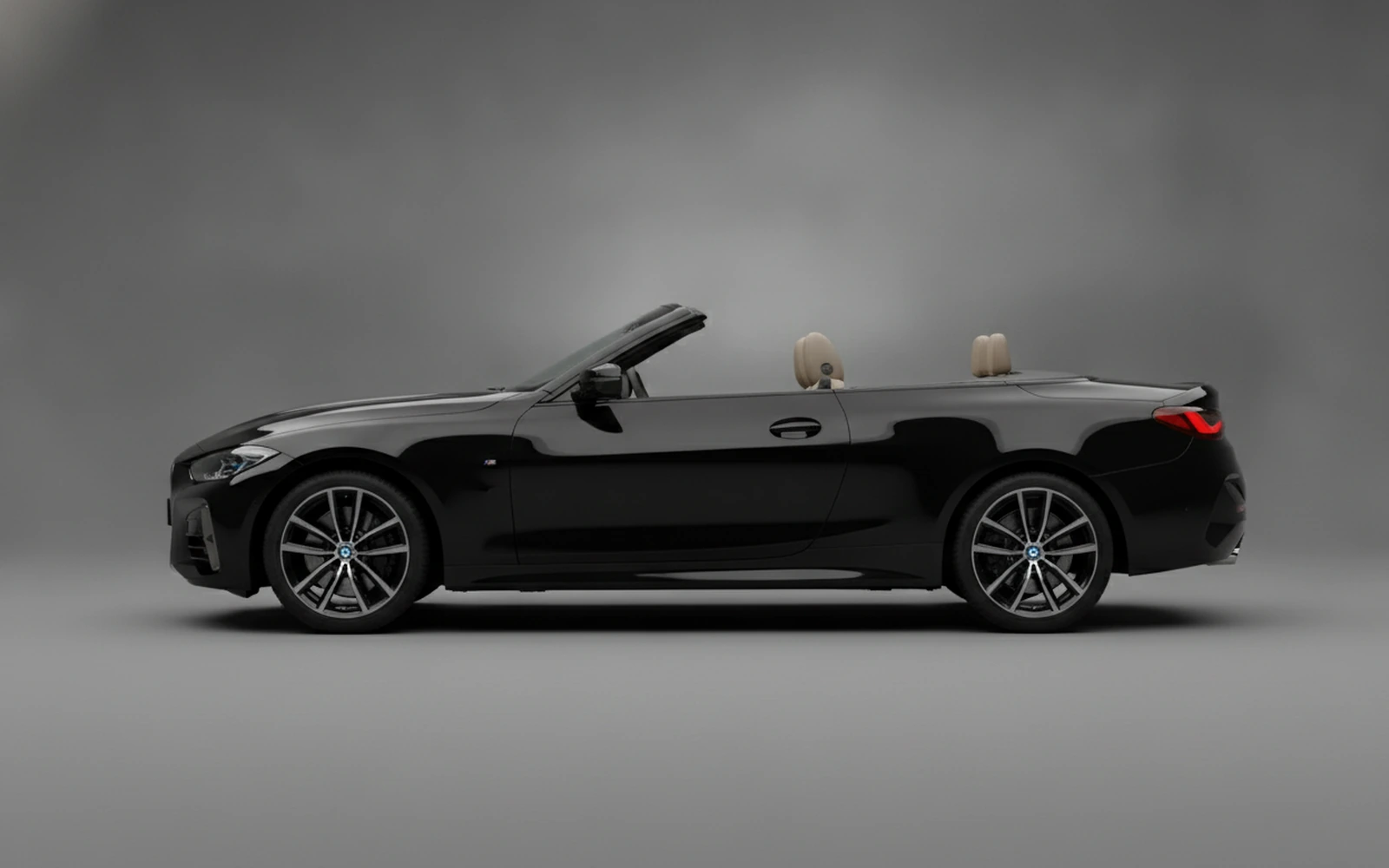 BMW 420 Convertible Black 2021 — exterior rear view