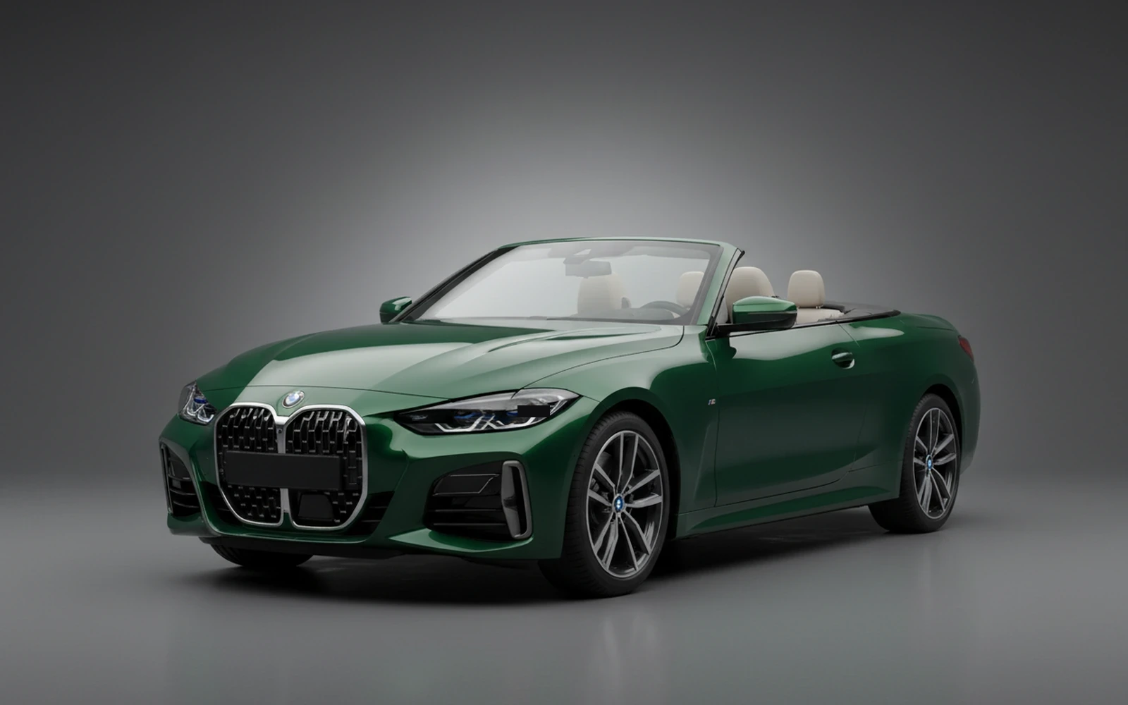 BMW 420 Convertible Green 2023 for rent in Miami — exterior photo