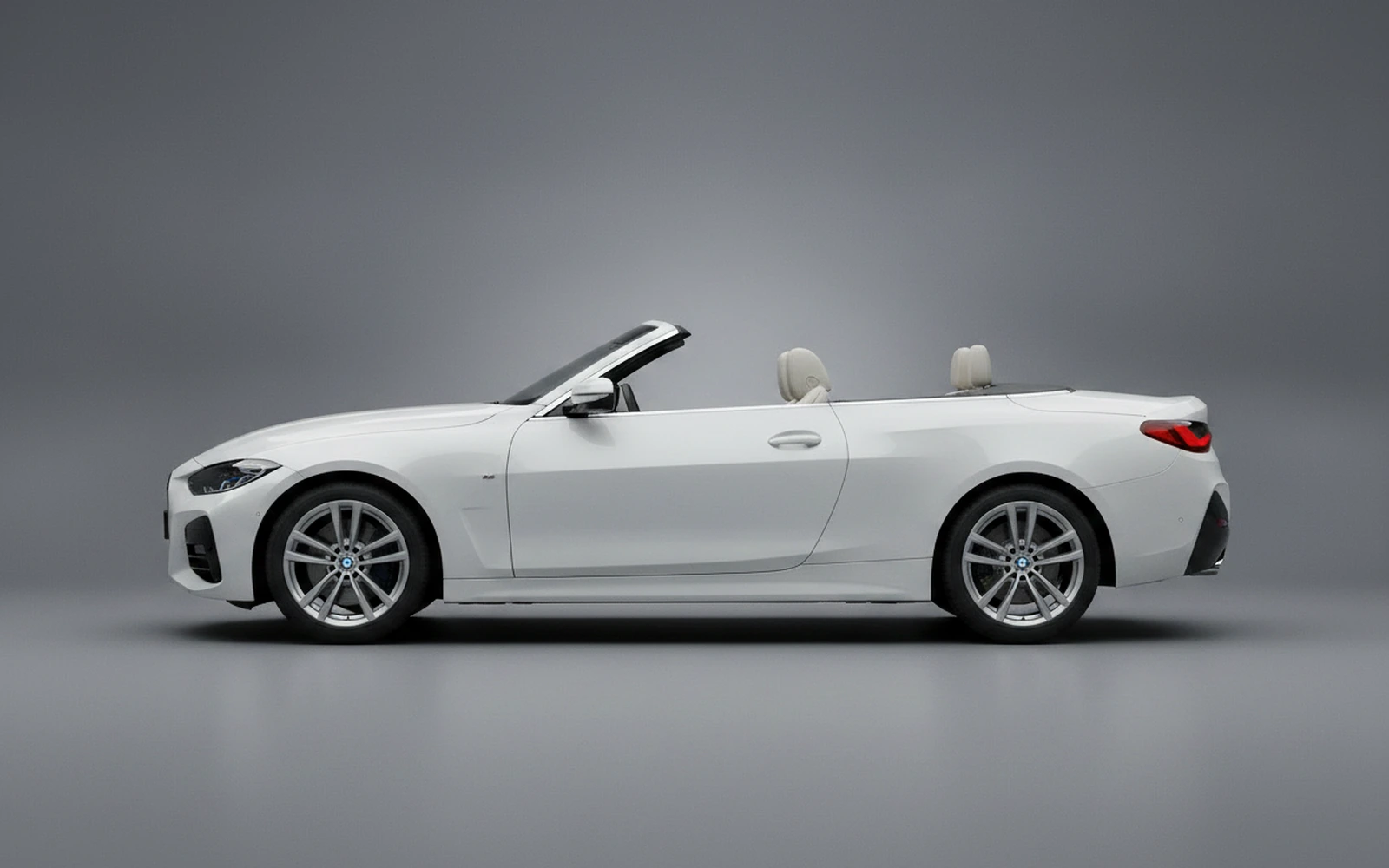 BMW 420 Convertible White 2023 — exterior rear view