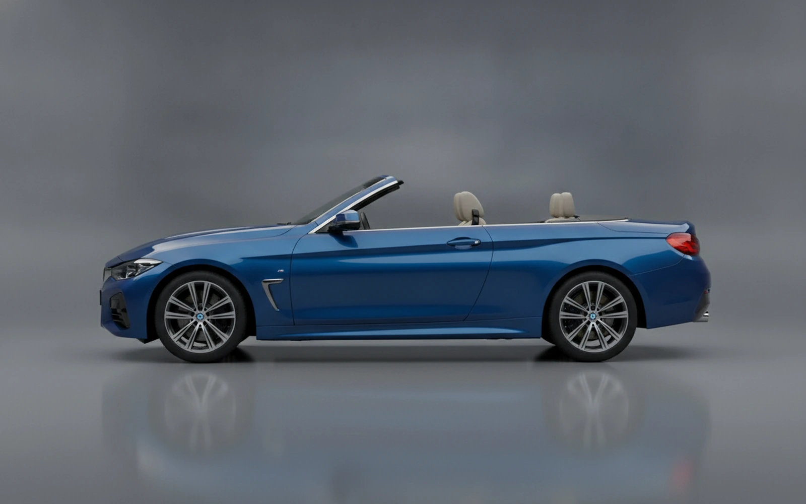 BMW 430 Convertible Blue 2023 — exterior rear view