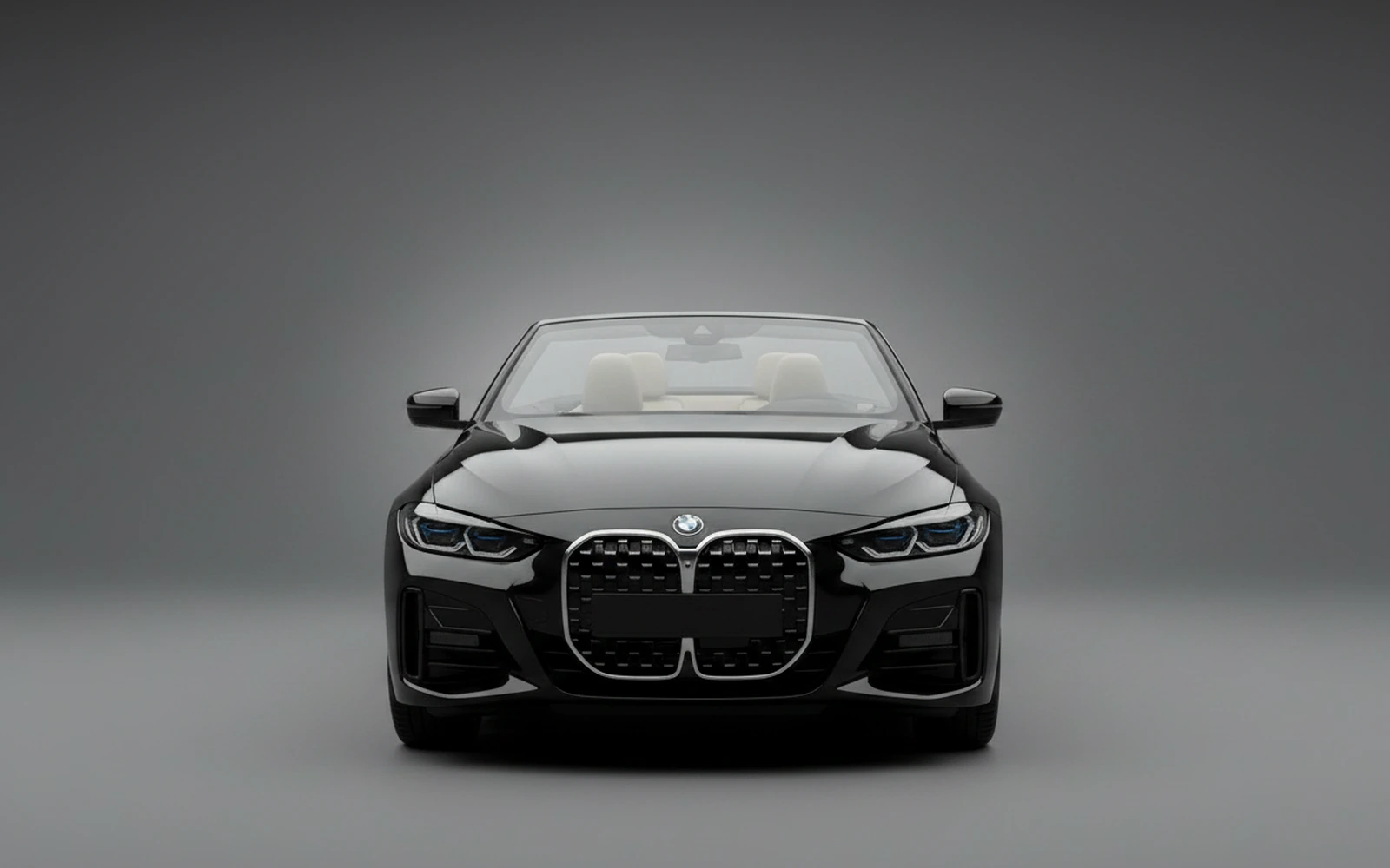 BMW 430i xDrive Convertible Black 2022 — exterior side view