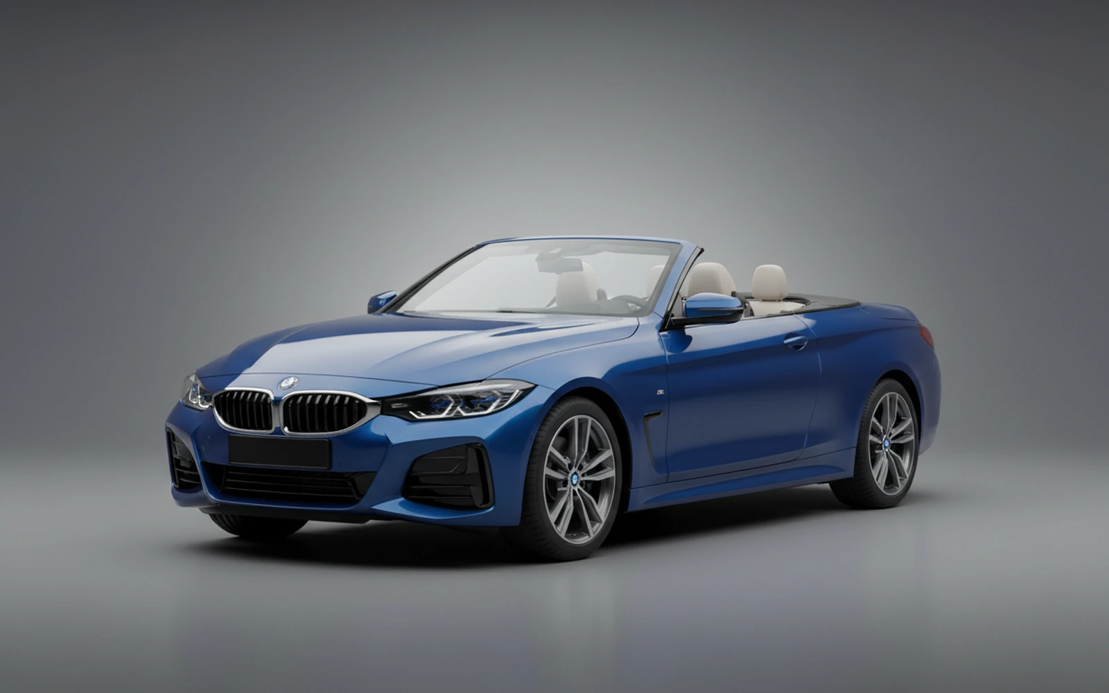 BMW 430i xDrive Convertible Blue 2022 for rent in Miami — exterior photo