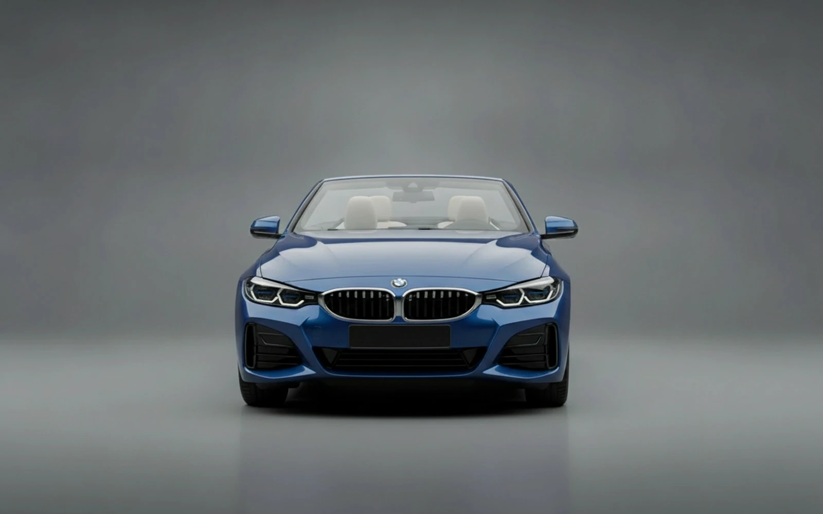 BMW 430i xDrive Convertible Blue 2022 — exterior side view