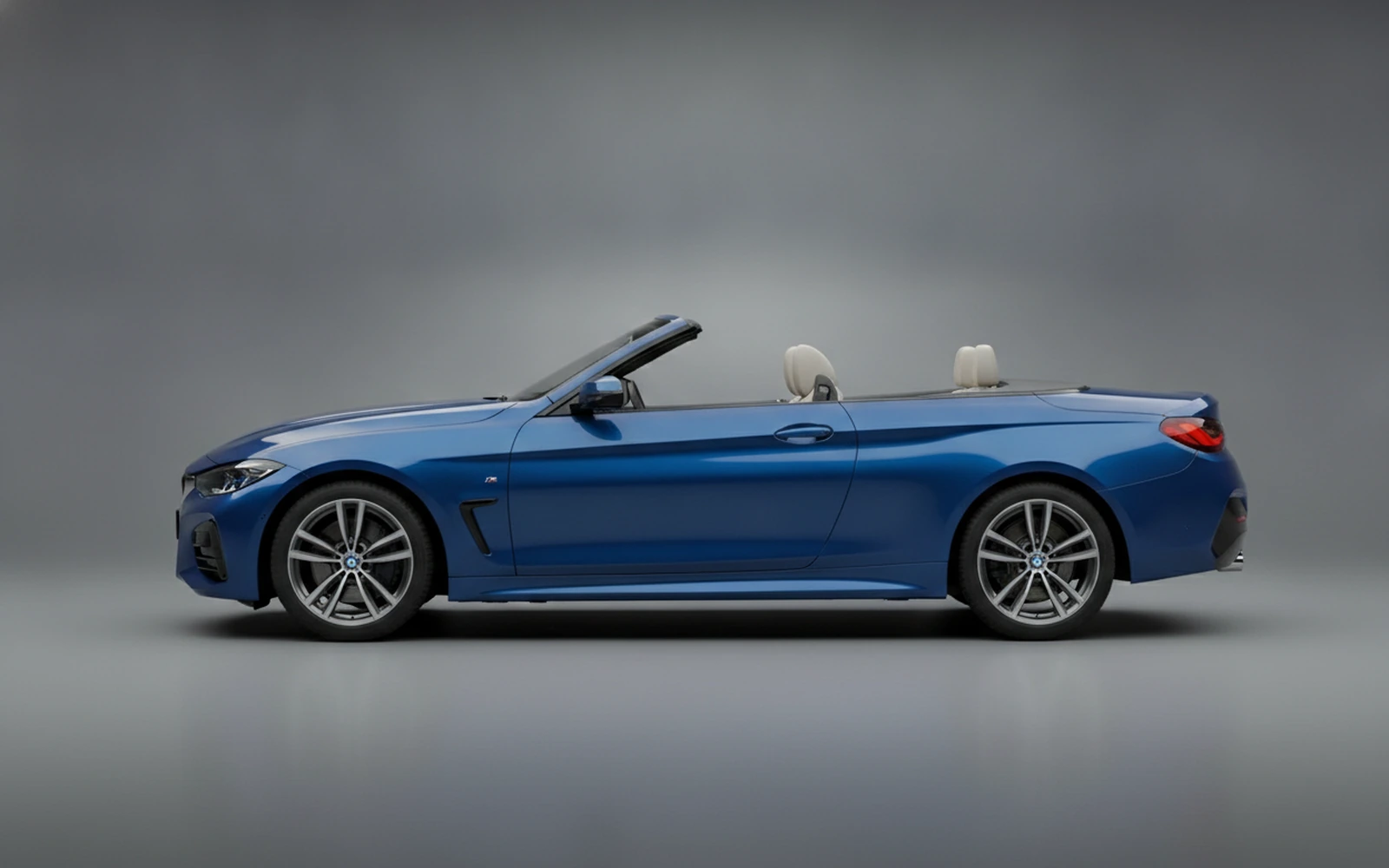 BMW 430i xDrive Convertible Blue 2022 — exterior rear view