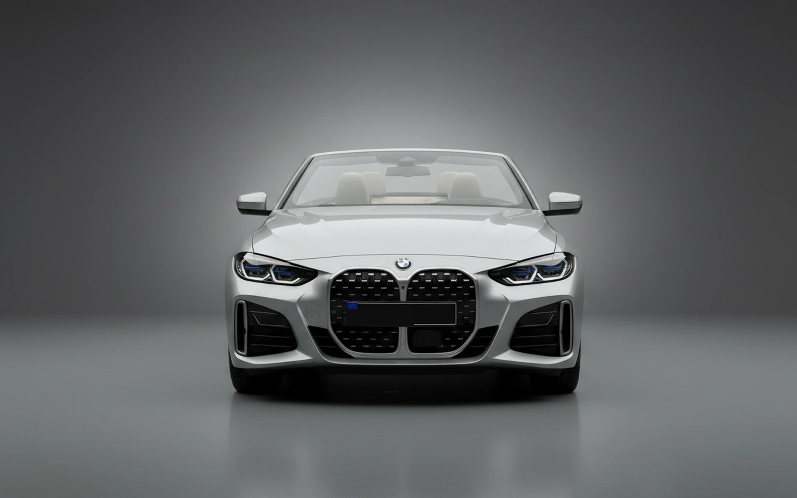 BMW 430i xDrive Convertible Silver 2022 — exterior side view