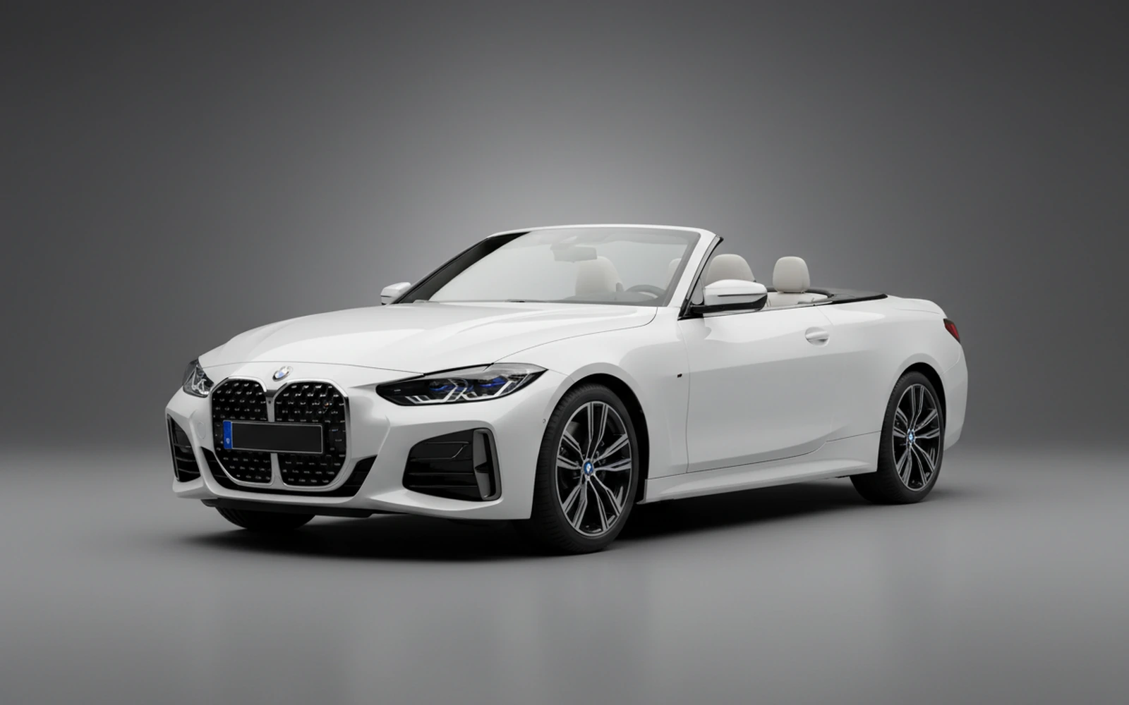 BMW 430i xDrive Convertible White 2022 for rent in Miami — exterior front view