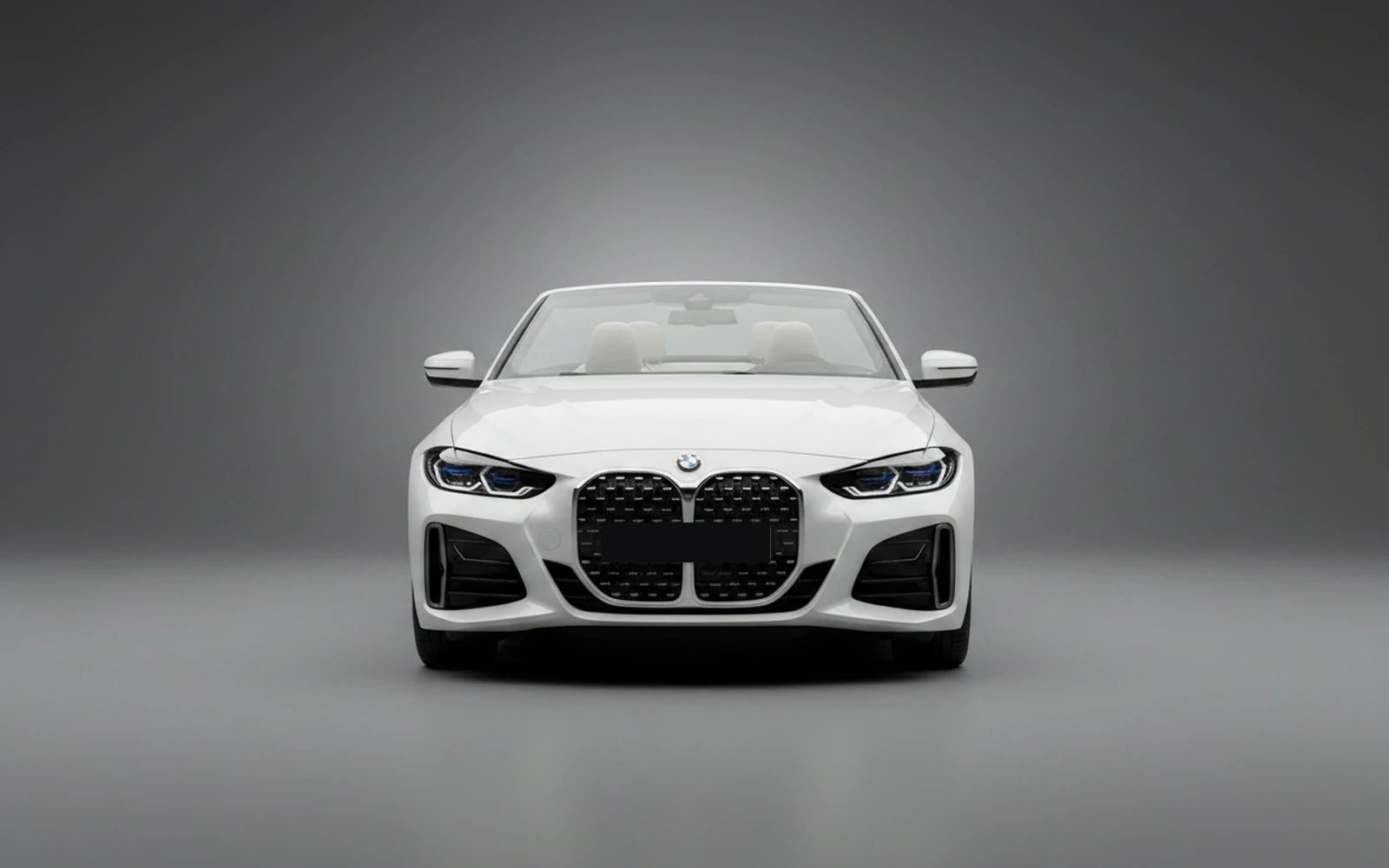 BMW 430i xDrive Convertible White 2022 — exterior side view